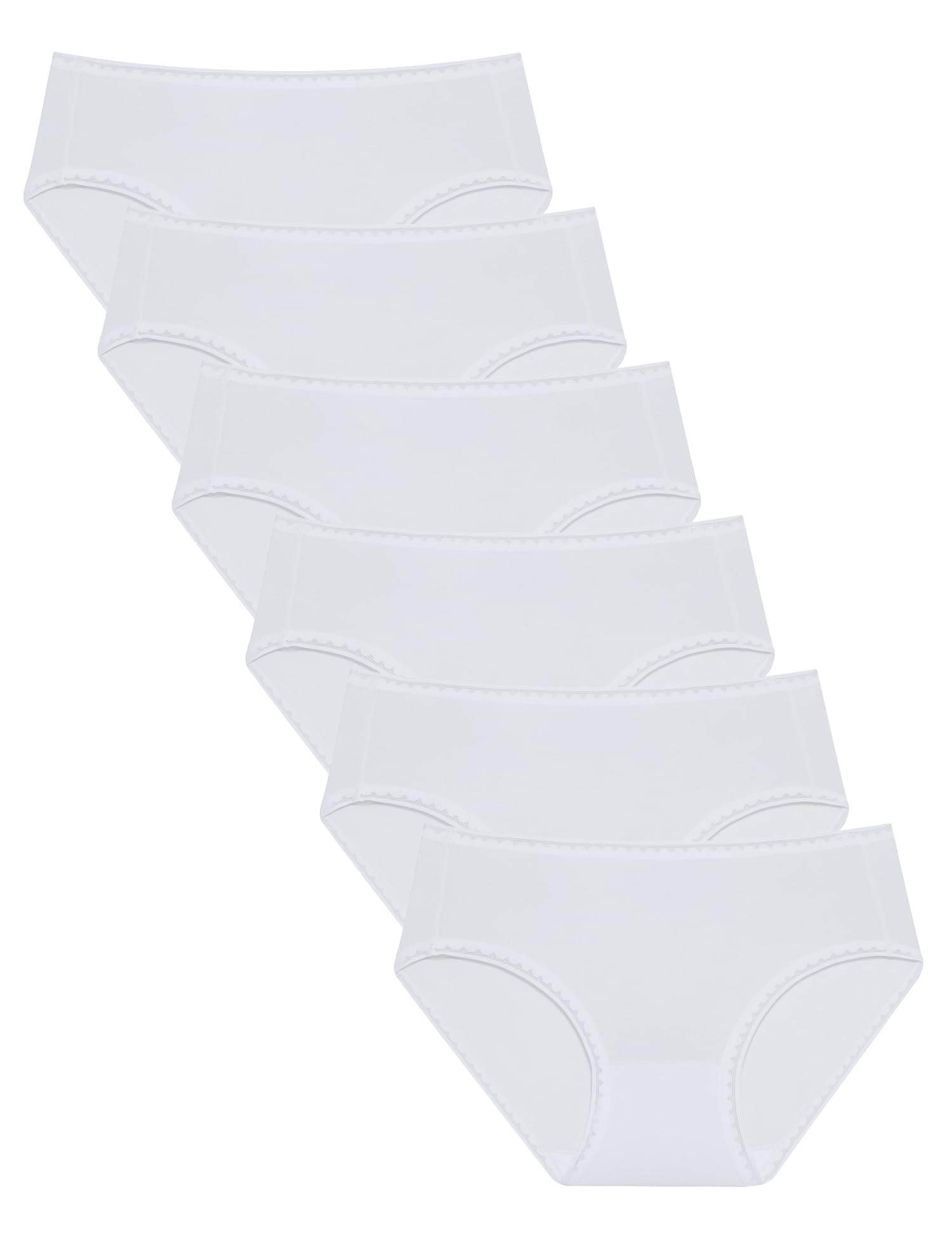 ANLIQI Women's Cotton Modal Ployamide Bikini Panties, Soft Moisture Wicking Hipster Briefs Undies for Ladies Multi-Pack