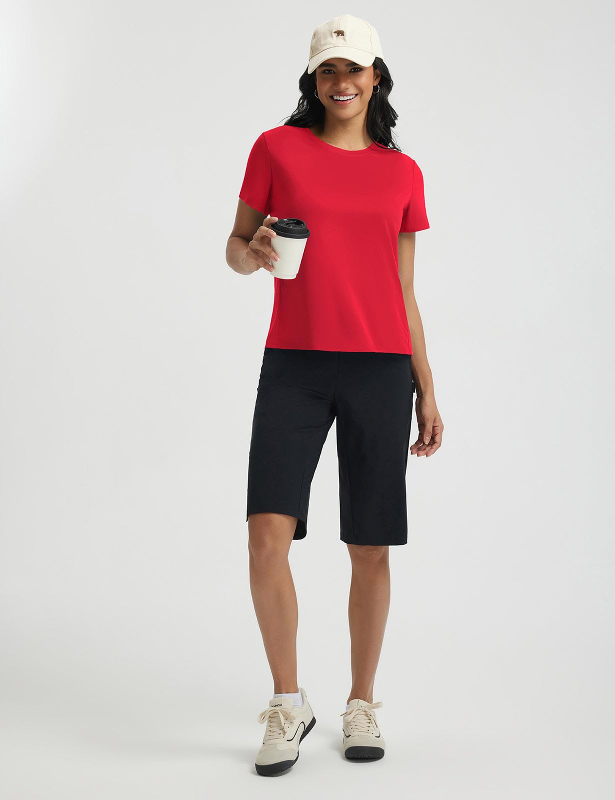 baleaf Women's Athletic Tops Short Sleeve Workout Shirts | Quick Dry, Moisture-wicking, Breathable, Lightweight, Stretchy, Sun Protection, Crew Neck, for Running, Gym, Tennis, Yoga
