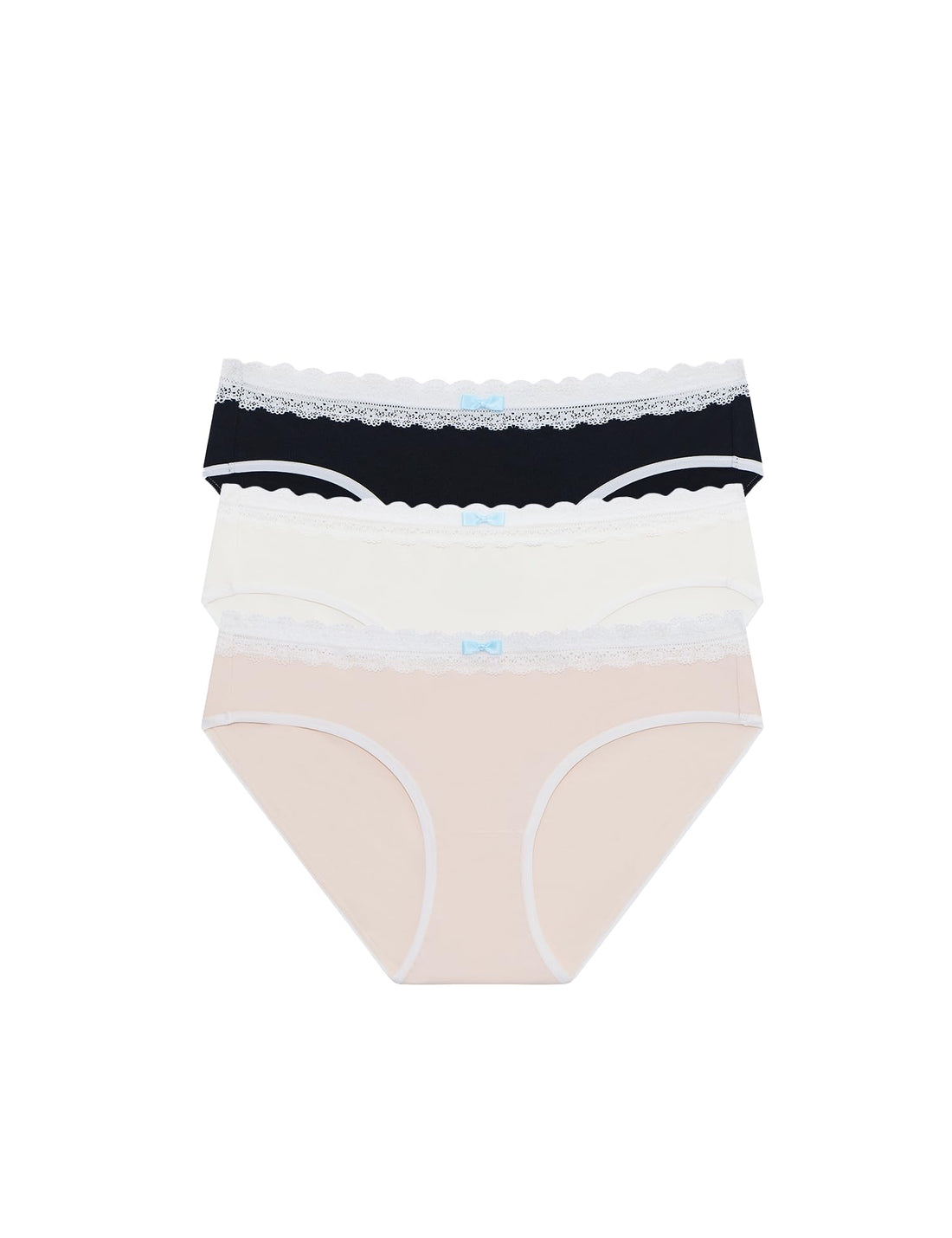 ANLIQI Women's Cotton Modal Ployamide Bikini Panties, Soft Moisture Wicking Hipster Briefs Undies for Ladies Multi-Pack