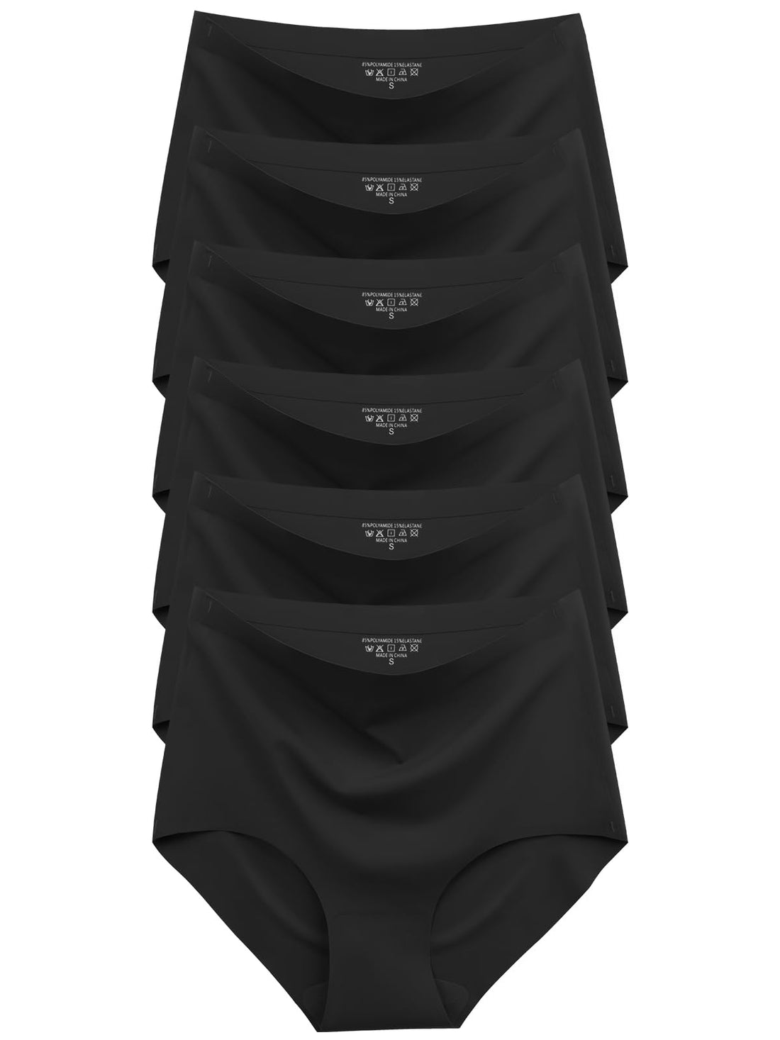Cuweni Womens Underwear Seamless High Waisted Briefs Silky Stretch No Show Breathable Full Coverage Ladies Panties 6 Pack
