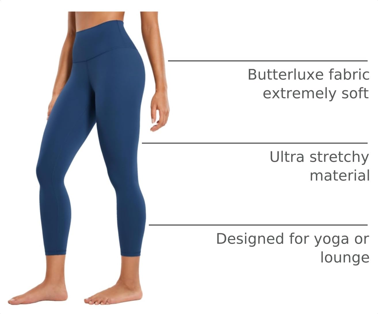 CRZ YOGA Butterluxe Capris 23'' | Extremely Soft, Gentle Compression, Yoga, High Waisted, for Women