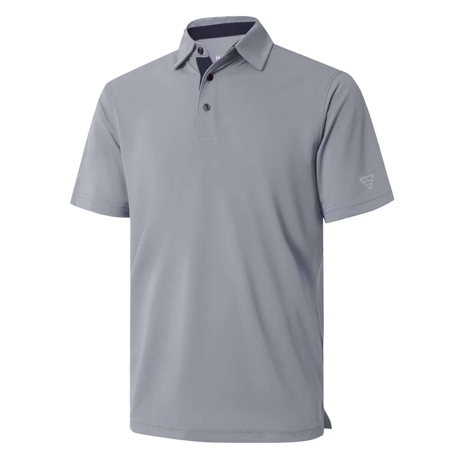 Mens Golf Shirt Short and Long Sleeve Moisture Wicking Dry Fit Performance Solid Casual Pique Golf Polo Shirts for Men