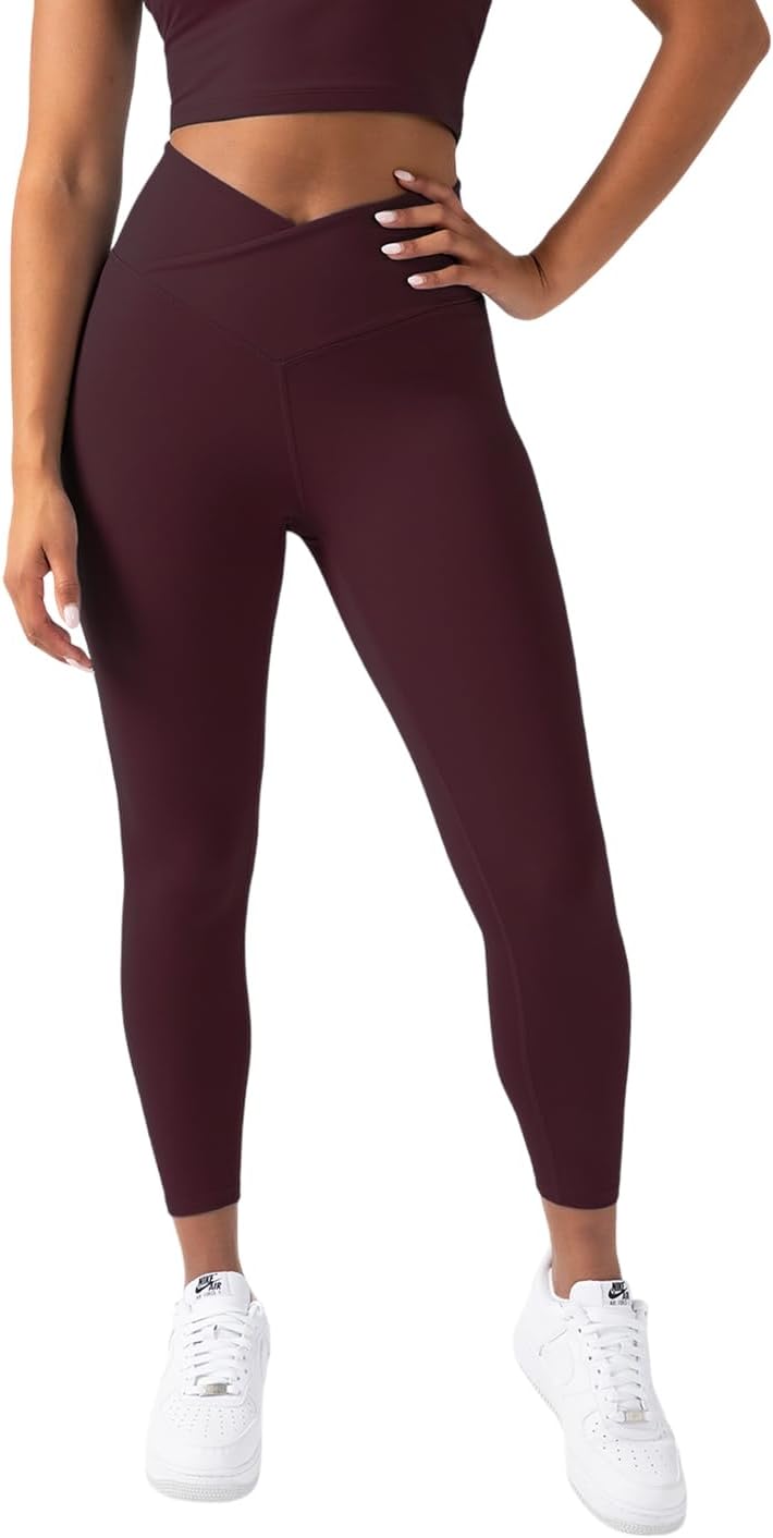 YITTY Active Women's Ultraluxe Crossover High-Waist Legging, Athleisure, 4-Way-Stretch