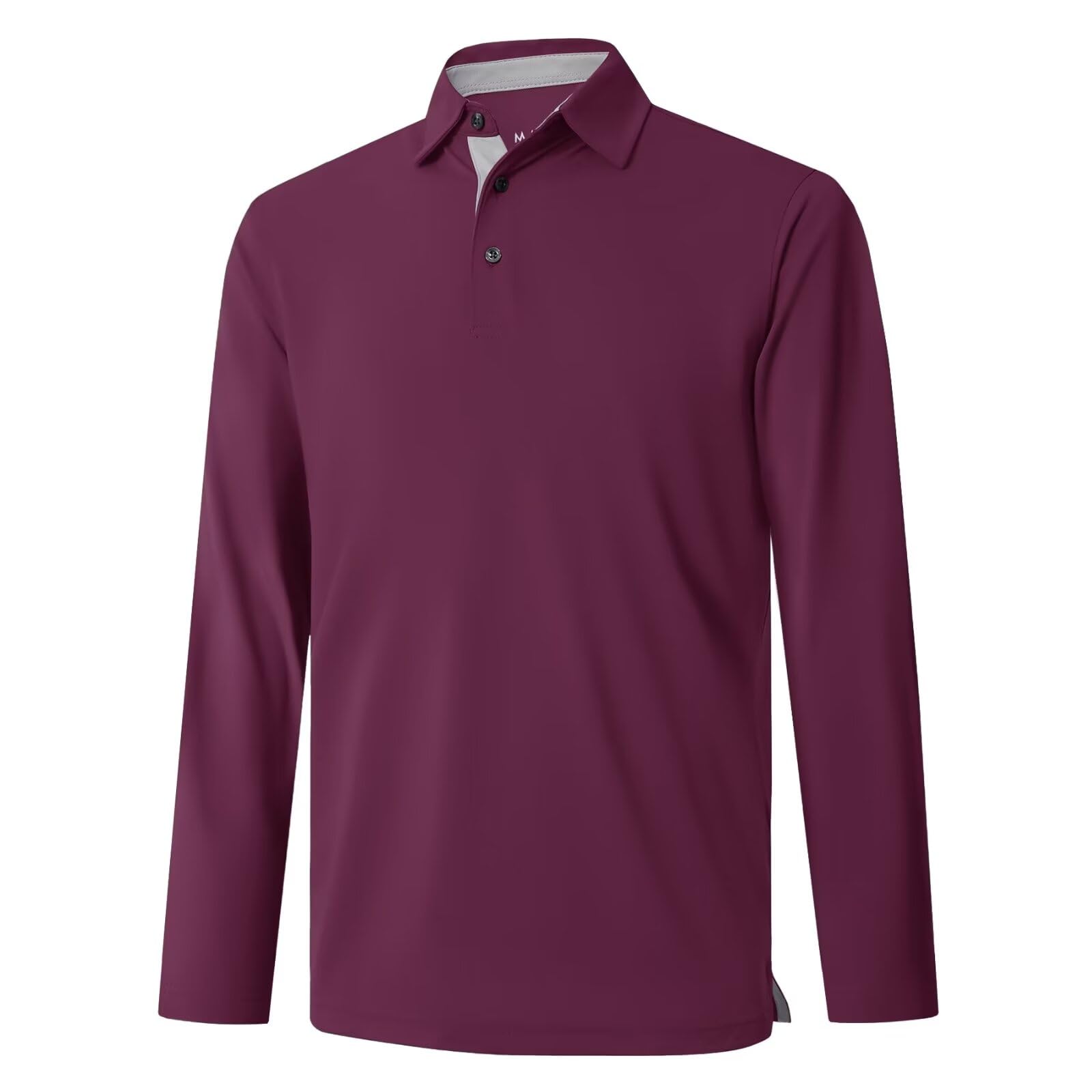 Mens Golf Shirt Short and Long Sleeve Moisture Wicking Dry Fit Performance Solid Casual Pique Golf Polo Shirts for Men