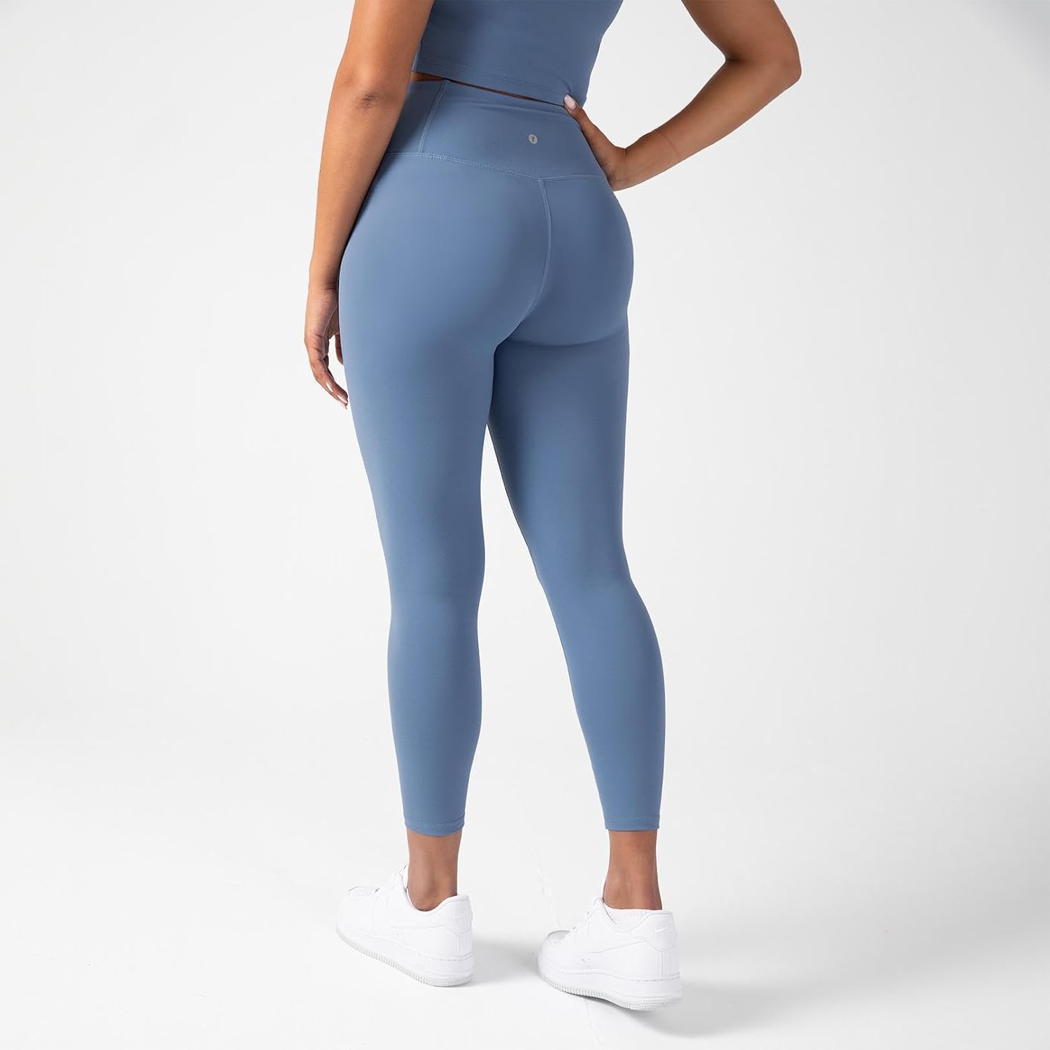 YITTY Active Women's Ultraluxe Crossover High-Waist Legging, Athleisure, 4-Way-Stretch, Elemental Blue, XXL/1X, 7/8 Length