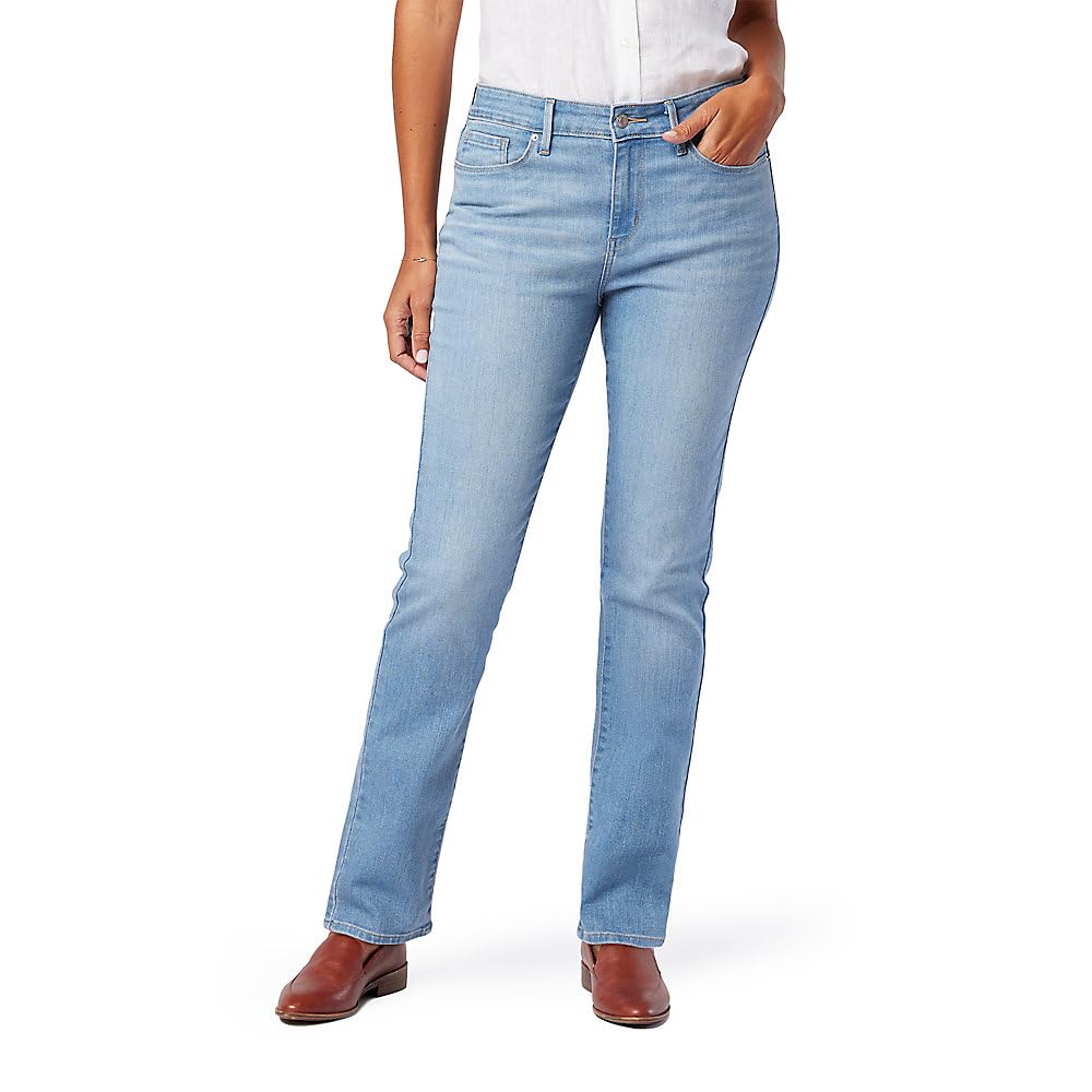 Levi Strauss Signature Gold Women's 03 Essential Mid-Rise Straight Jeans (Also Available in Plus)