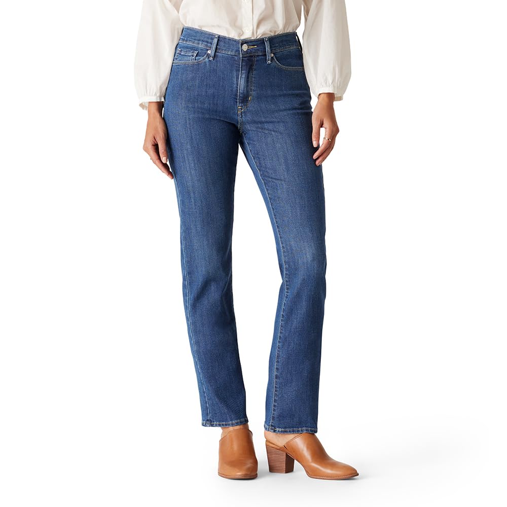 Levi Strauss Signature Gold Women's 03 Essential Mid-Rise Straight Jeans (Also Available in Plus)