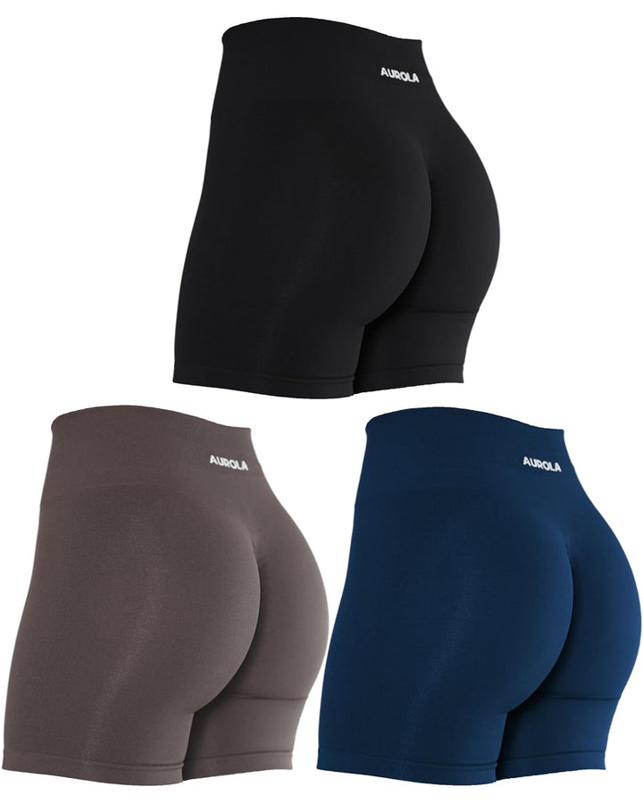 AUROLA Intensify Workout Shorts for Women Seamless Scrunch Short Gym Yoga Running Sport Active Exercise Fitness Shorts