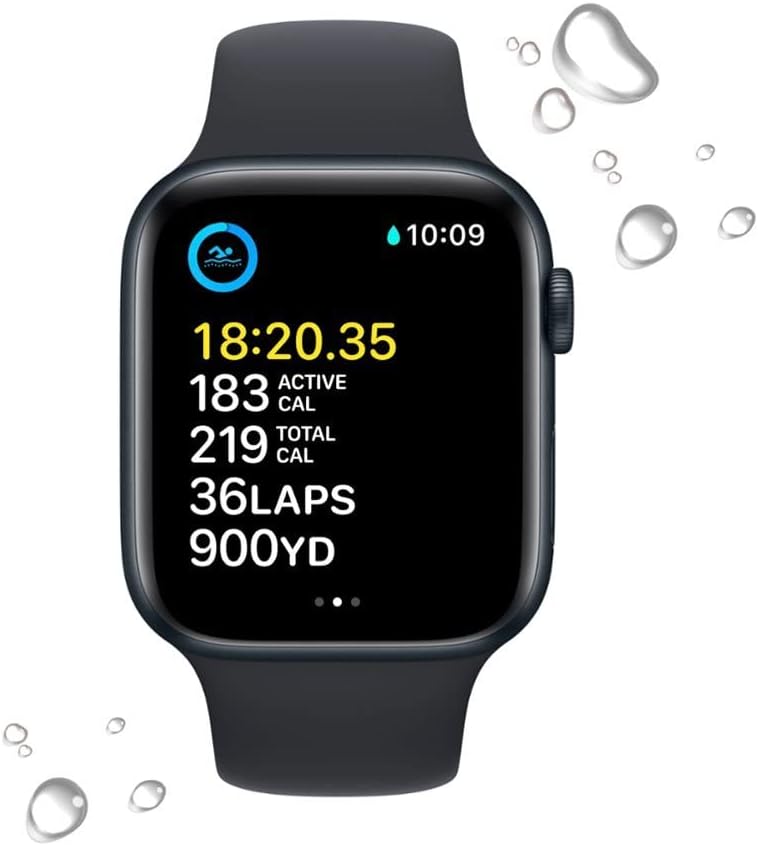 Apple Watch SE (2nd Gen) (GPS + Cellular, 40mm) - Midnight Aluminum Case with Midnight Sport Band, M/L (Renewed)