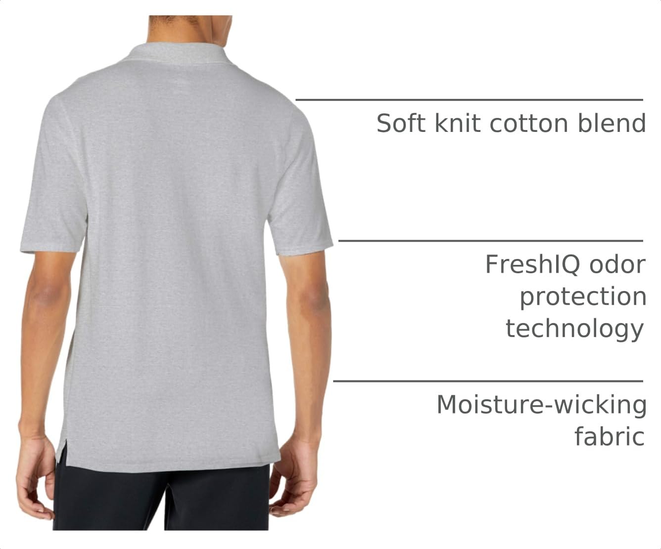 Hanes mens X-temp Performance Polo, Cotton Blend Sport Shirt for Men With Odor Control