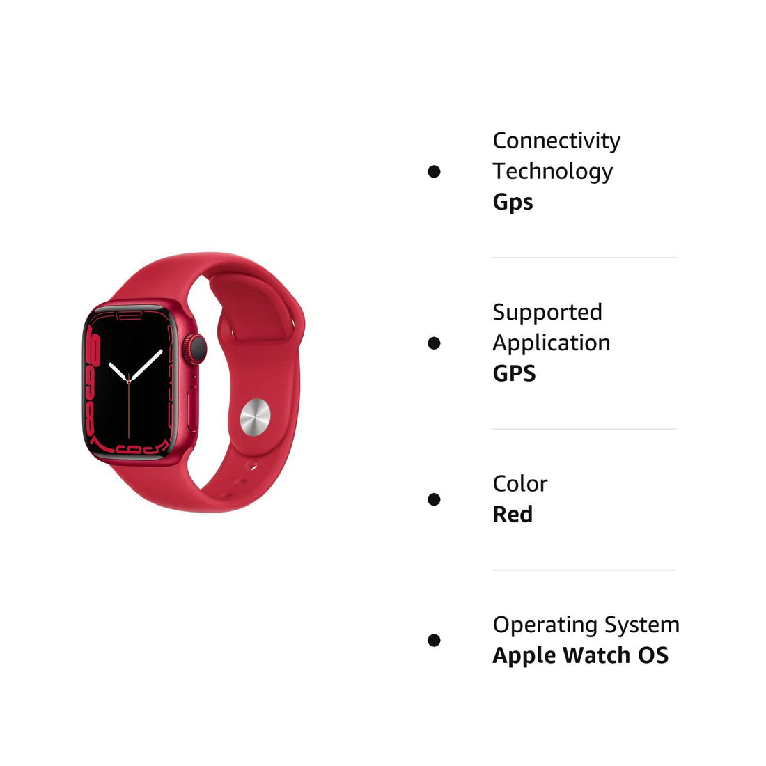Apple Watch Series 7 (GPS, 41mm) Starlight Aluminum Case with Starlight Sport Band, Regular (Renewed)