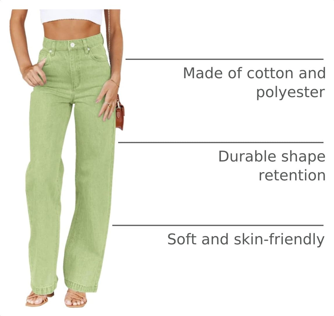 Cicy Bell Women's High Waisted Petite Jeans Boyfriend Baggy Straight Leg Casual Denim Pants with Pockets