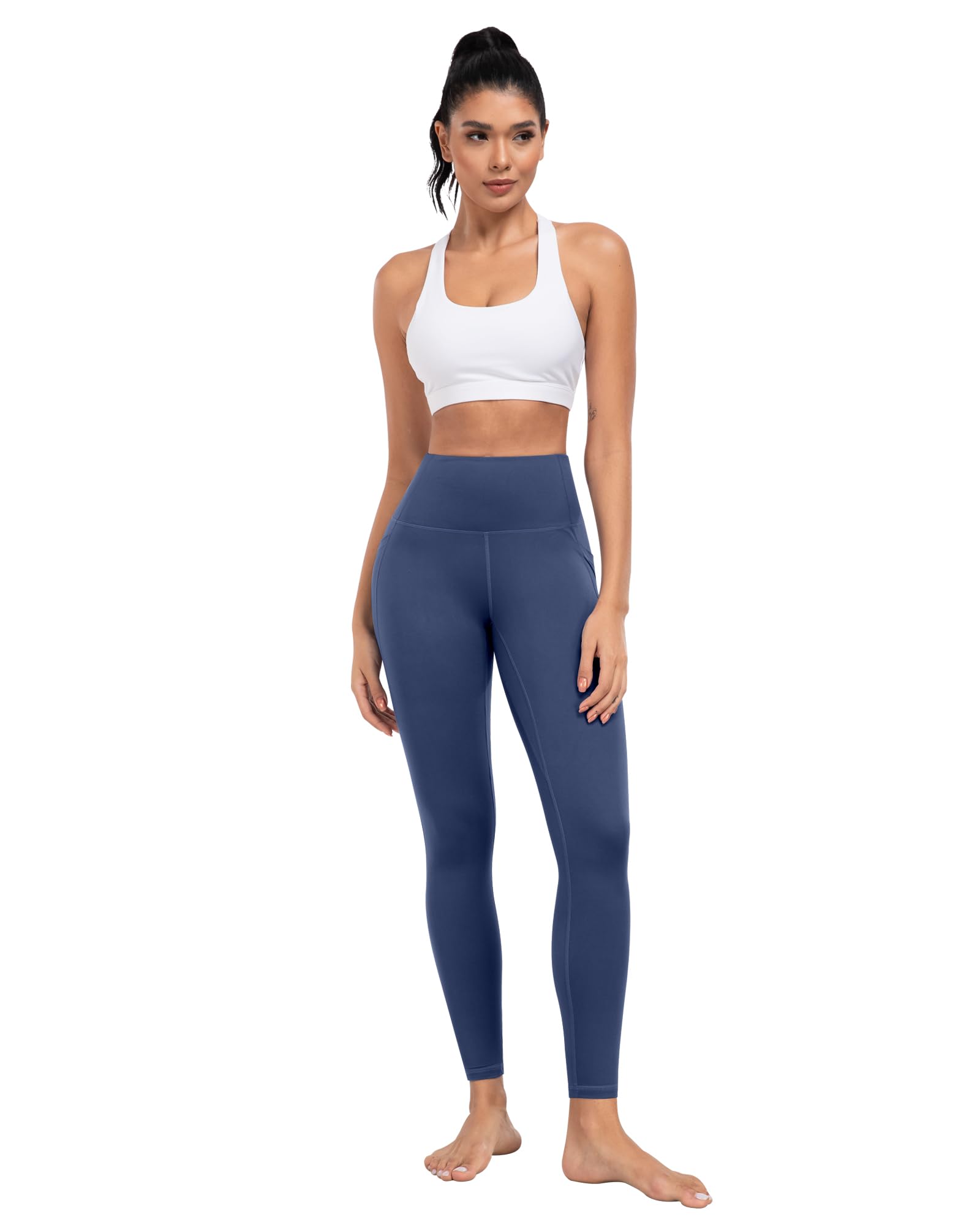 ATHVOTAR Leggings with Pockets for Women, 7 Packs High Waisted Workout Tummy Control Yoga Pants