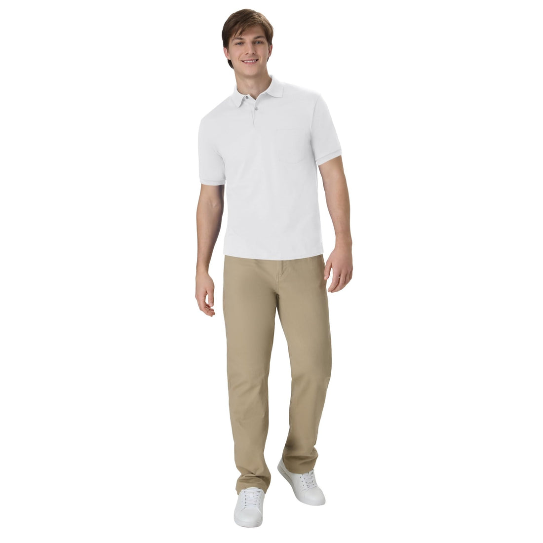 Hanes Men's Short Sleeve Jersey Pocket Polo (Pack of 2)