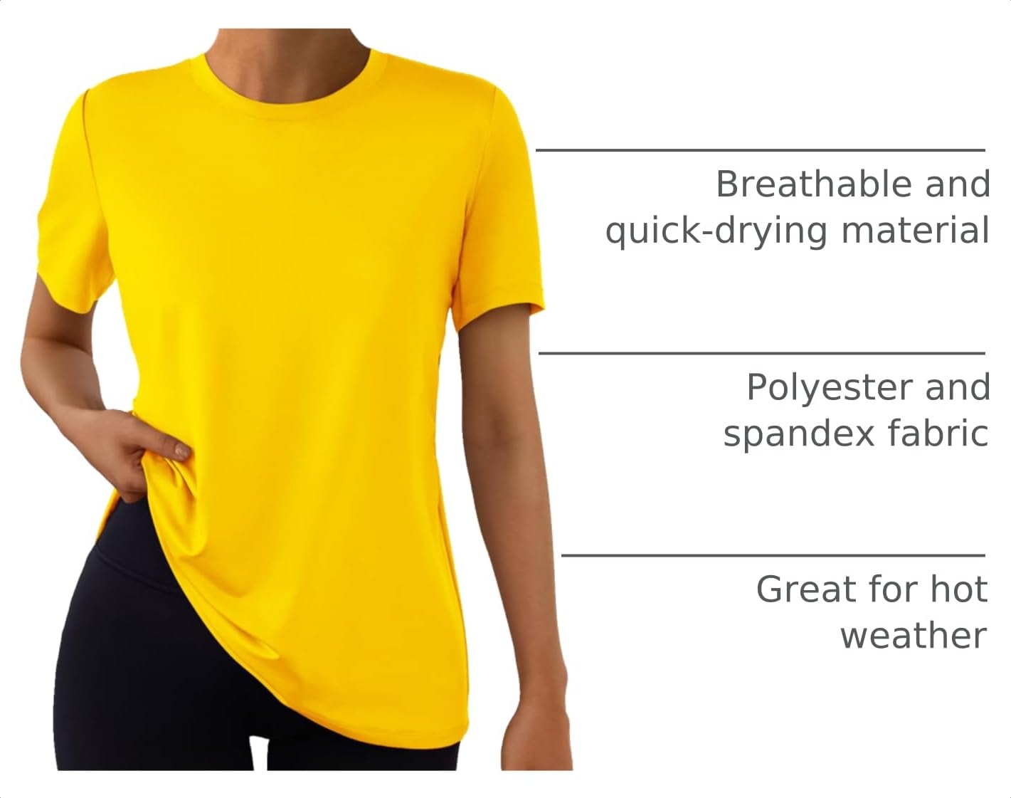 AUTOMET Women's Workout Shirts Short Sleeve Tops for Running Hiking Gym Athletic