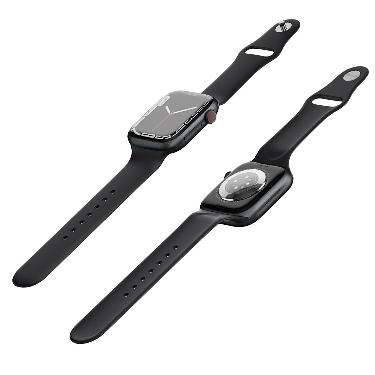 Apple Watch Series 7 (GPS, 41mm) Starlight Aluminum Case with Starlight Sport Band, Regular (Renewed)