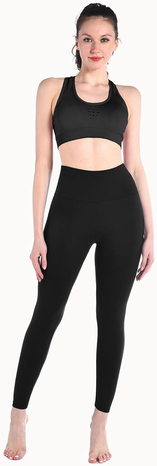 Leafigure 3 Pack Leggings for Women,High Waisted Soft Yoga Pants | High Waist,Non-See through,stretch fabric,butter soft,leggings pack,black leggings women,Workout,Running,Gym,Athletic