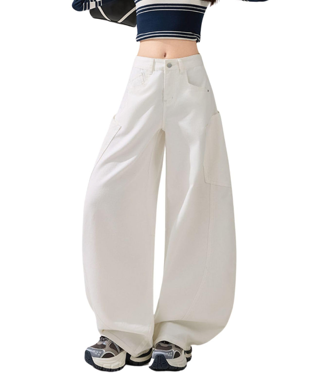 Baggy Jeans for Woman Men High Waisted Barrel Leg Jeans Casual Loose Denim Pants Streetwear Clothes