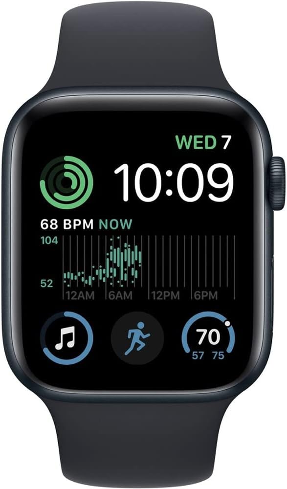 Apple Watch SE (2nd Gen) (GPS + Cellular, 40mm) - Midnight Aluminum Case with Midnight Sport Band, S/M (Renewed)