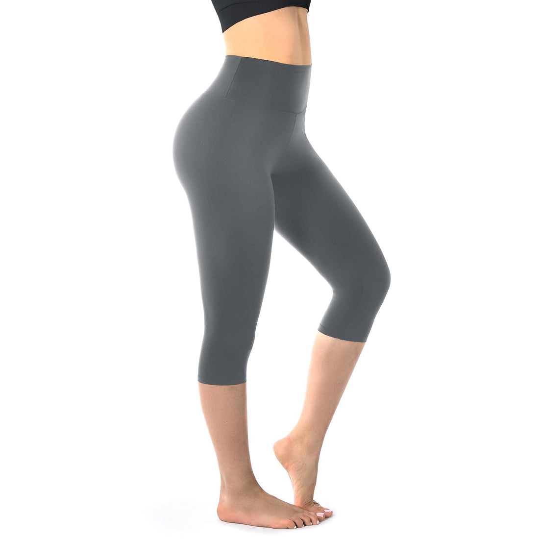 Walifrey Capri Leggings for Women, Buttery Soft High Waisted Leggings for Gym Yoga Workout