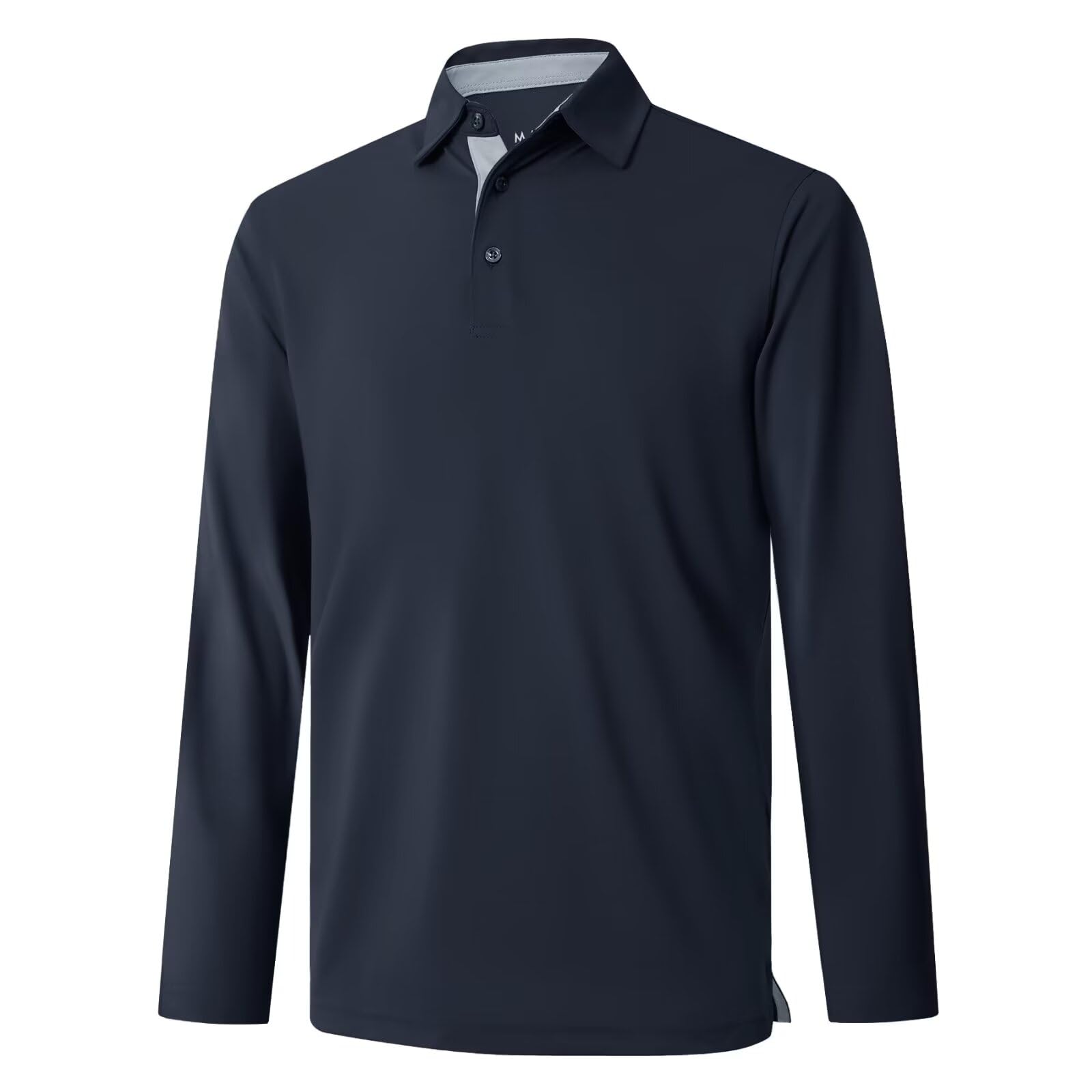 Mens Golf Shirt Short and Long Sleeve Moisture Wicking Dry Fit Performance Solid Casual Pique Golf Polo Shirts for Men