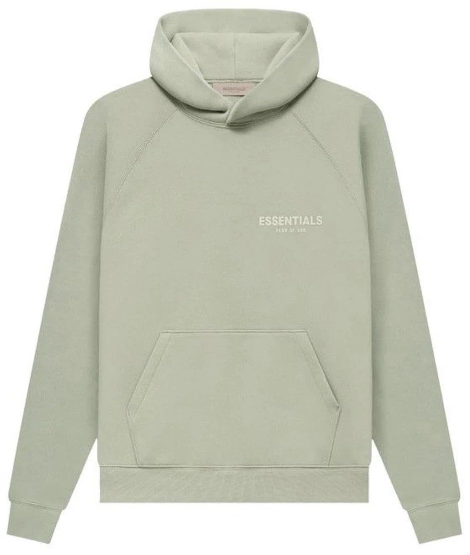 Essentials Basic Pullover Hoodie, Cotton Blend, Adult Oversized Men Size, One Size Down