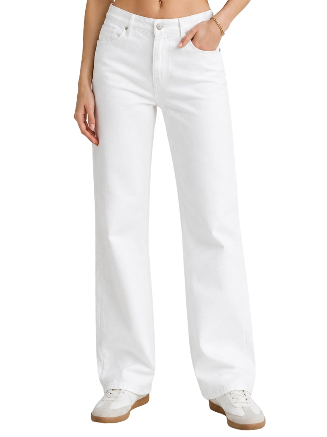 Straight Leg Jeans for Women Mid Waisted Casual Washed Vintage Loose Fit Boyfriend Jeans Denim Pants