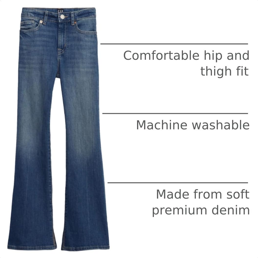 Gap Girls' High Rise Flare Jeans