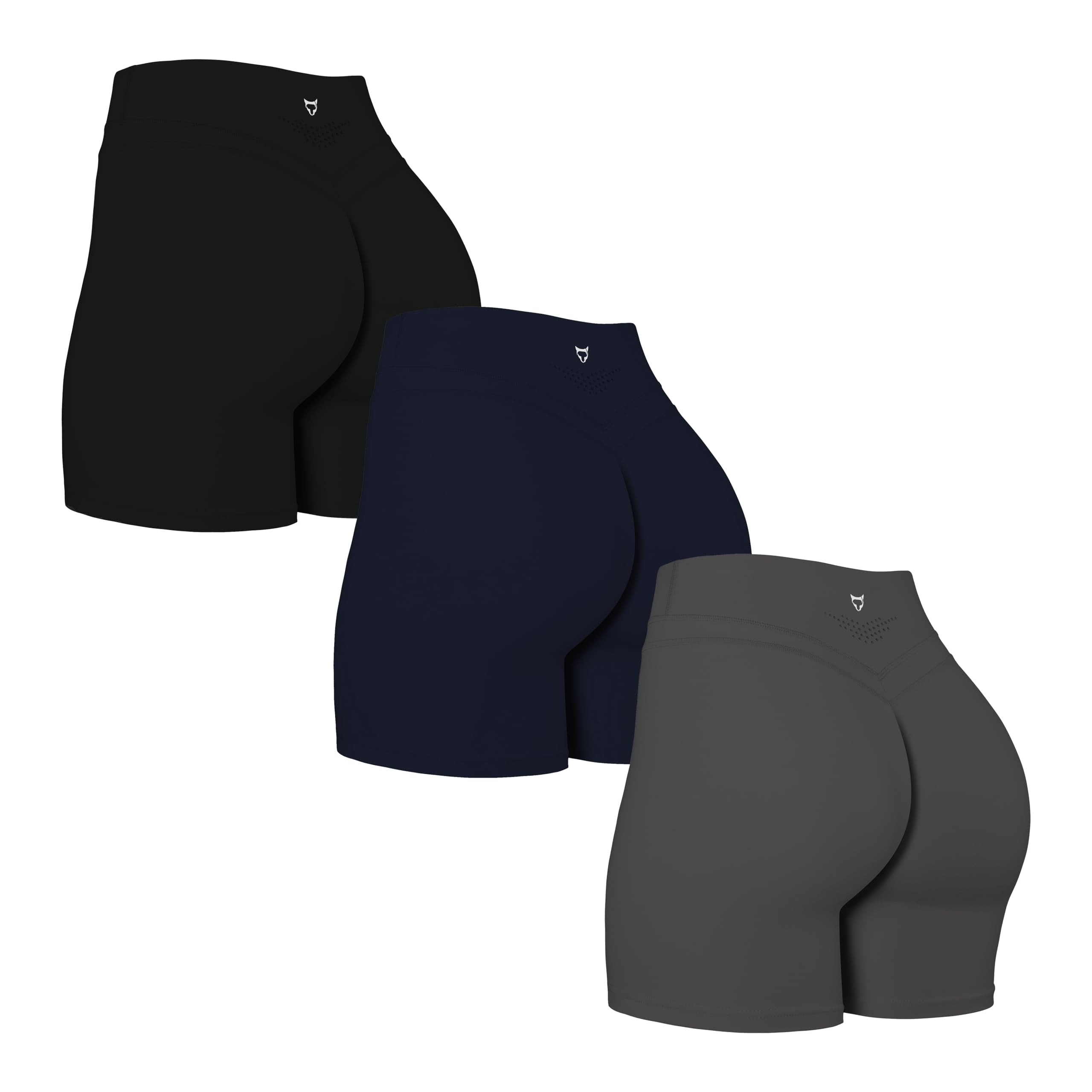 TomTiger Yoga Shorts for Women Tummy Control High Waist Biker Shorts Exercise Workout Curve Lifting Tights Short Pants