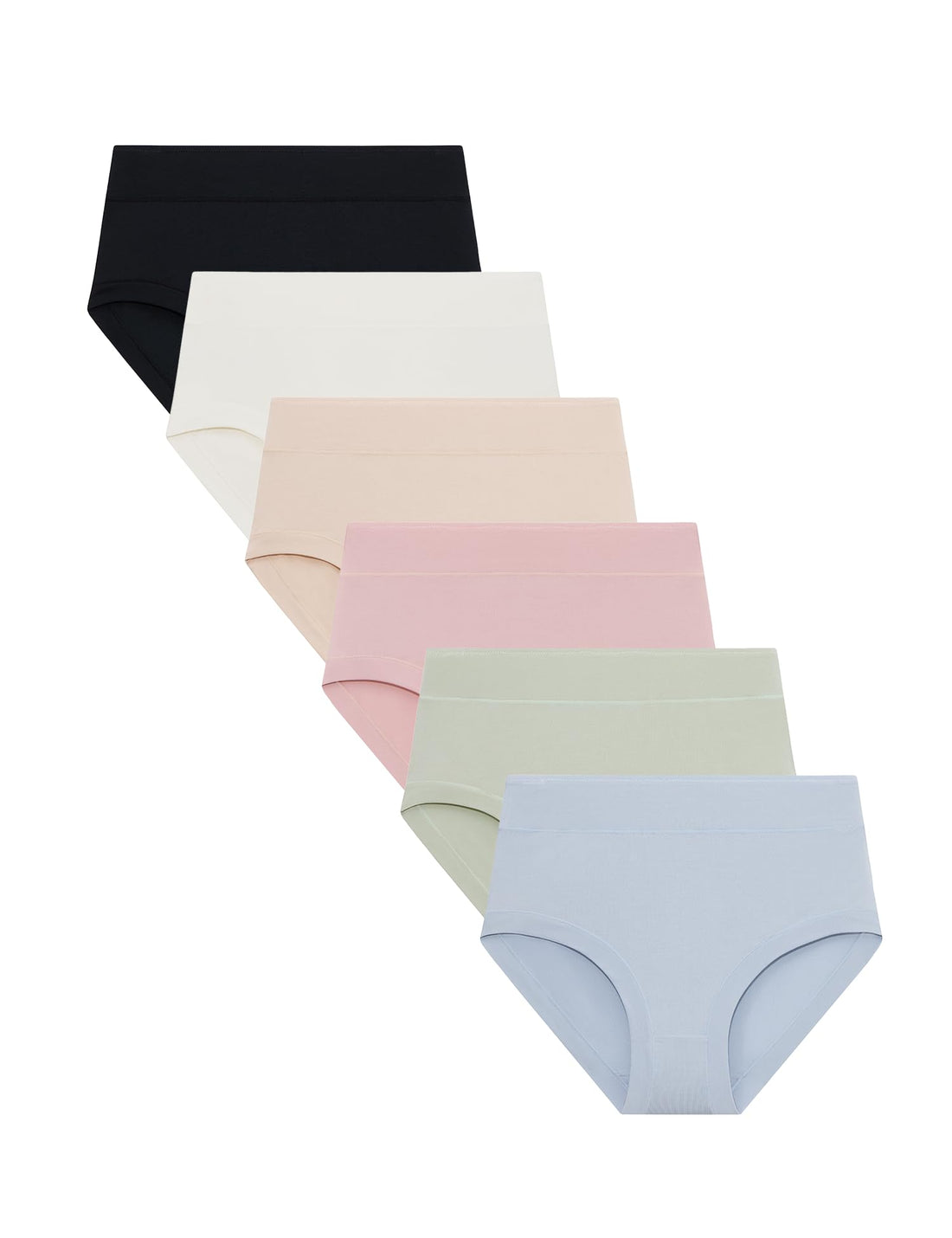 ANLIQI Women's Cotton Modal Ployamide Bikini Panties, Soft Moisture Wicking Hipster Briefs Undies for Ladies Multi-Pack