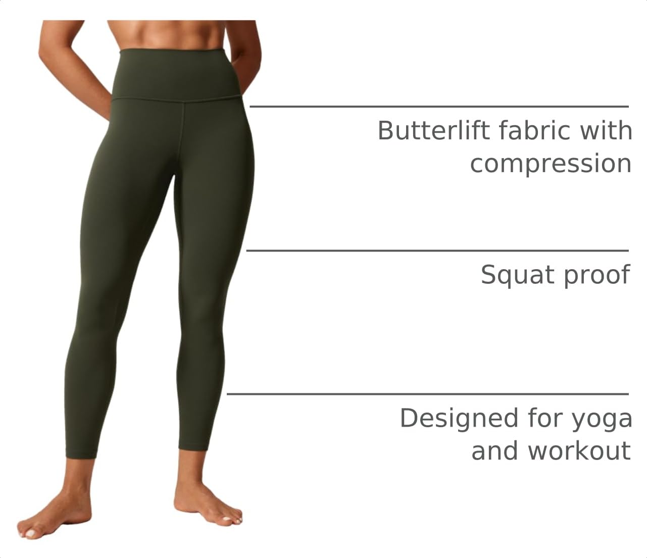 CRZ YOGA Butterlift Leggings 25" | Buttery Soft, Moderate Compression, Yoga, Pilates, High Waisted, for Women