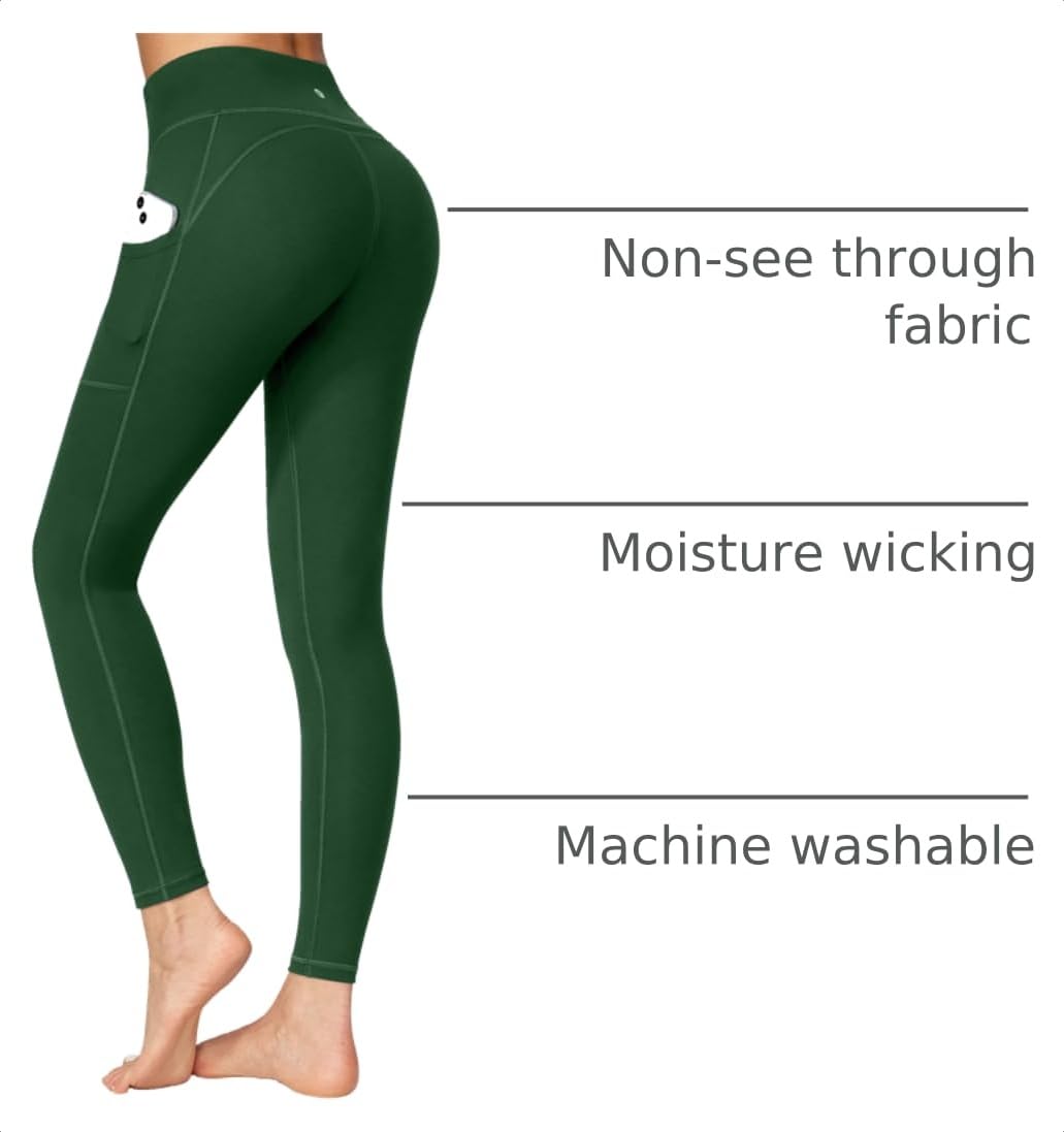 Ewedoos Women's Yoga Pants with Pockets Leggings for Women Tummy Control Workout Leggings for Women Compression Leggings