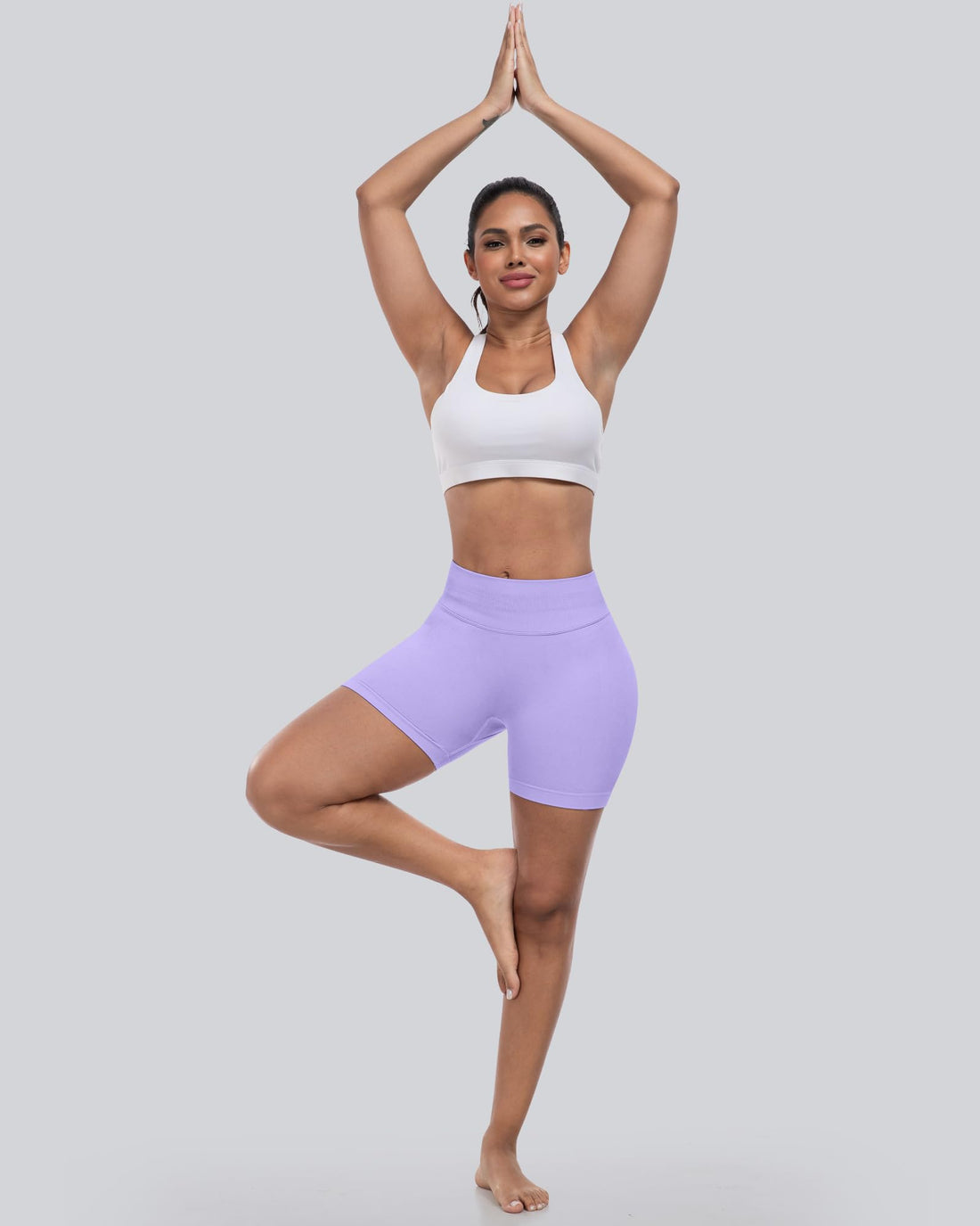 CHRLEISURE Workout Shorts for Women, High Waisted Butt Lifting Scrunch Sports Seamless Gym Shorts Set