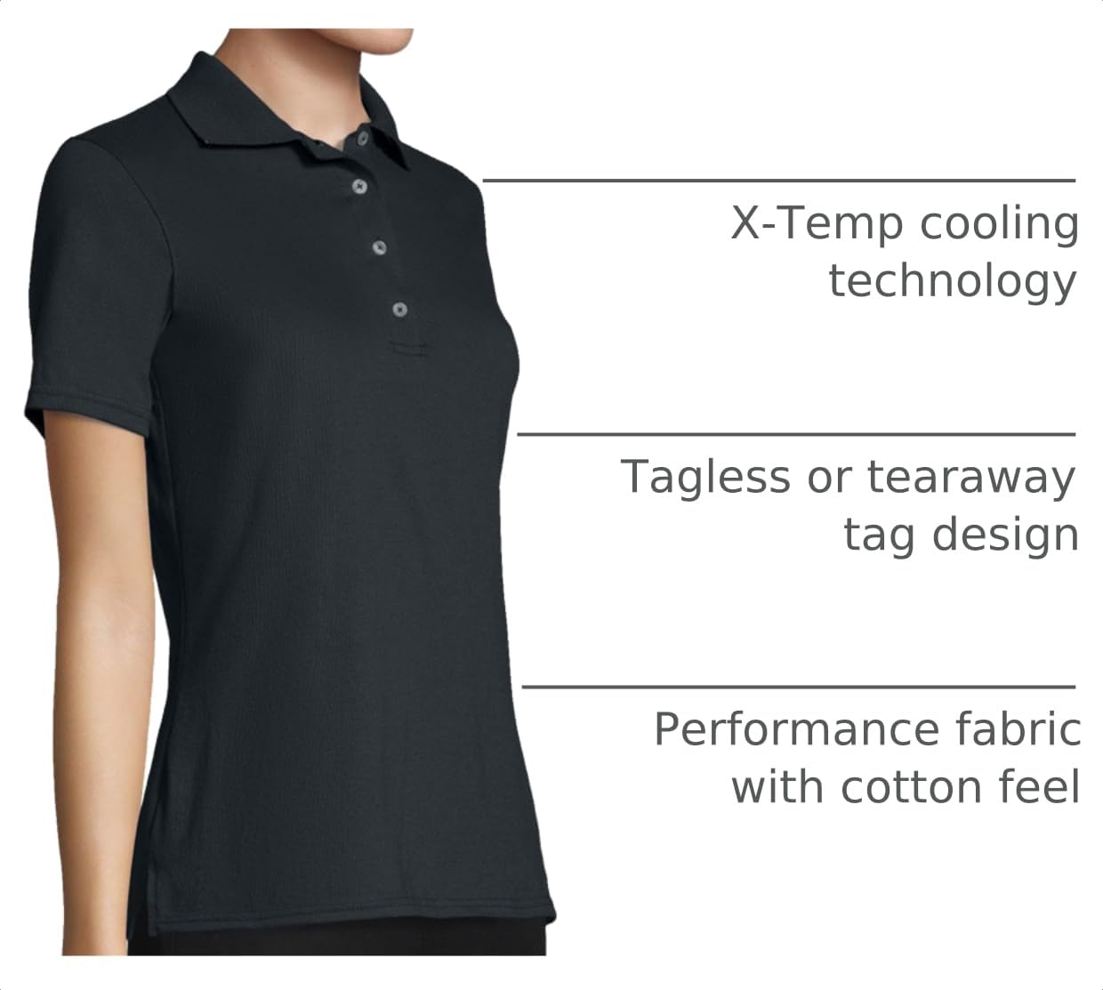 Hanes Women's X-Temp Performance Polo Shirt