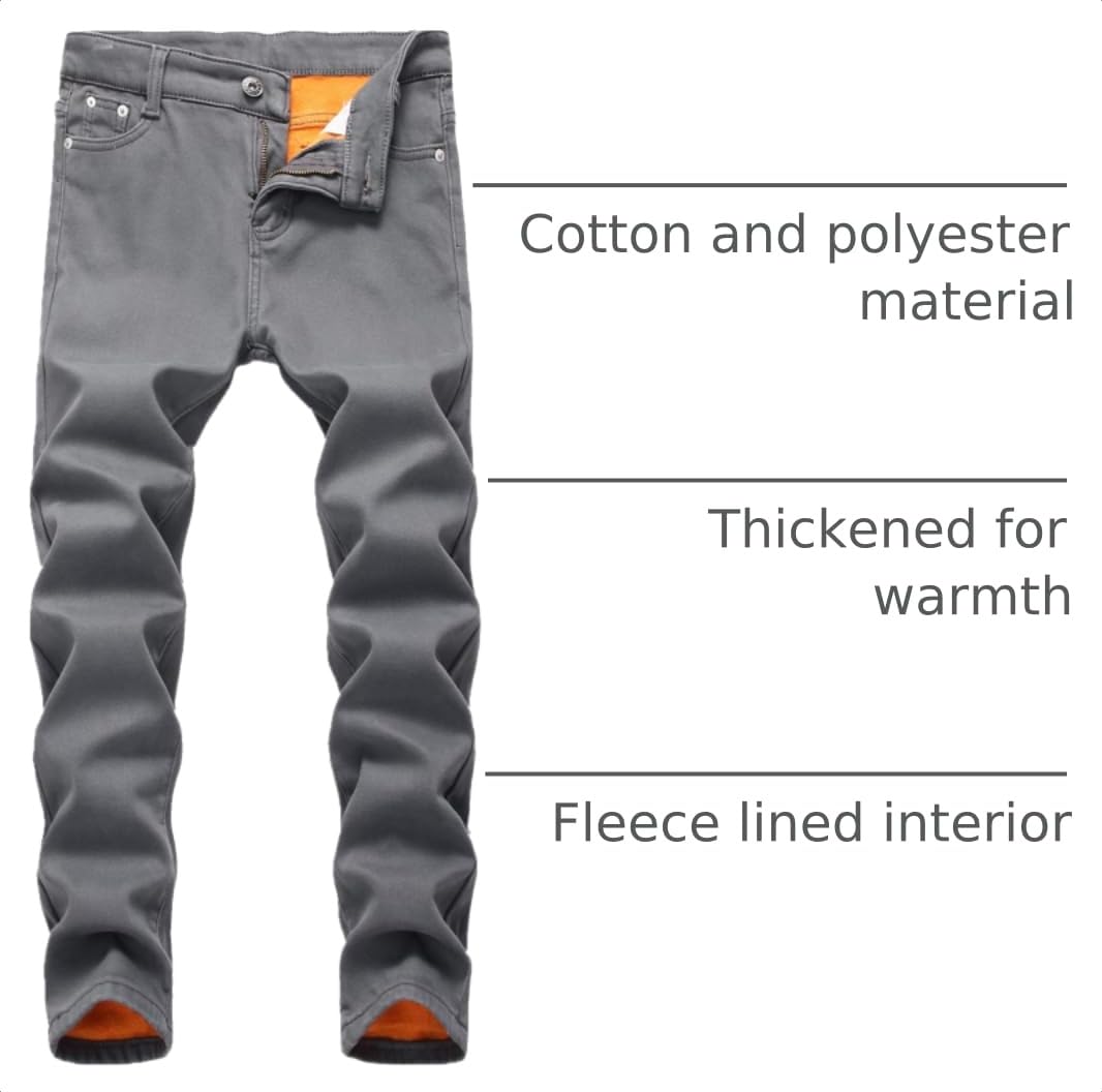 FREDD MARSHALL Boy's Fleece Lined Skinny Fit Jeans
