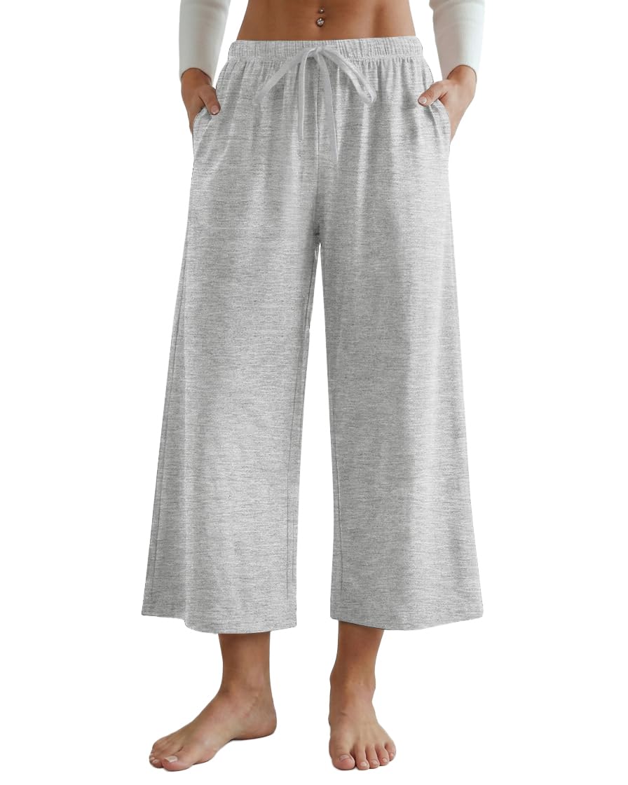 Women's Wide Leg Lounge Pants with Pockets 22/30 Inseam
