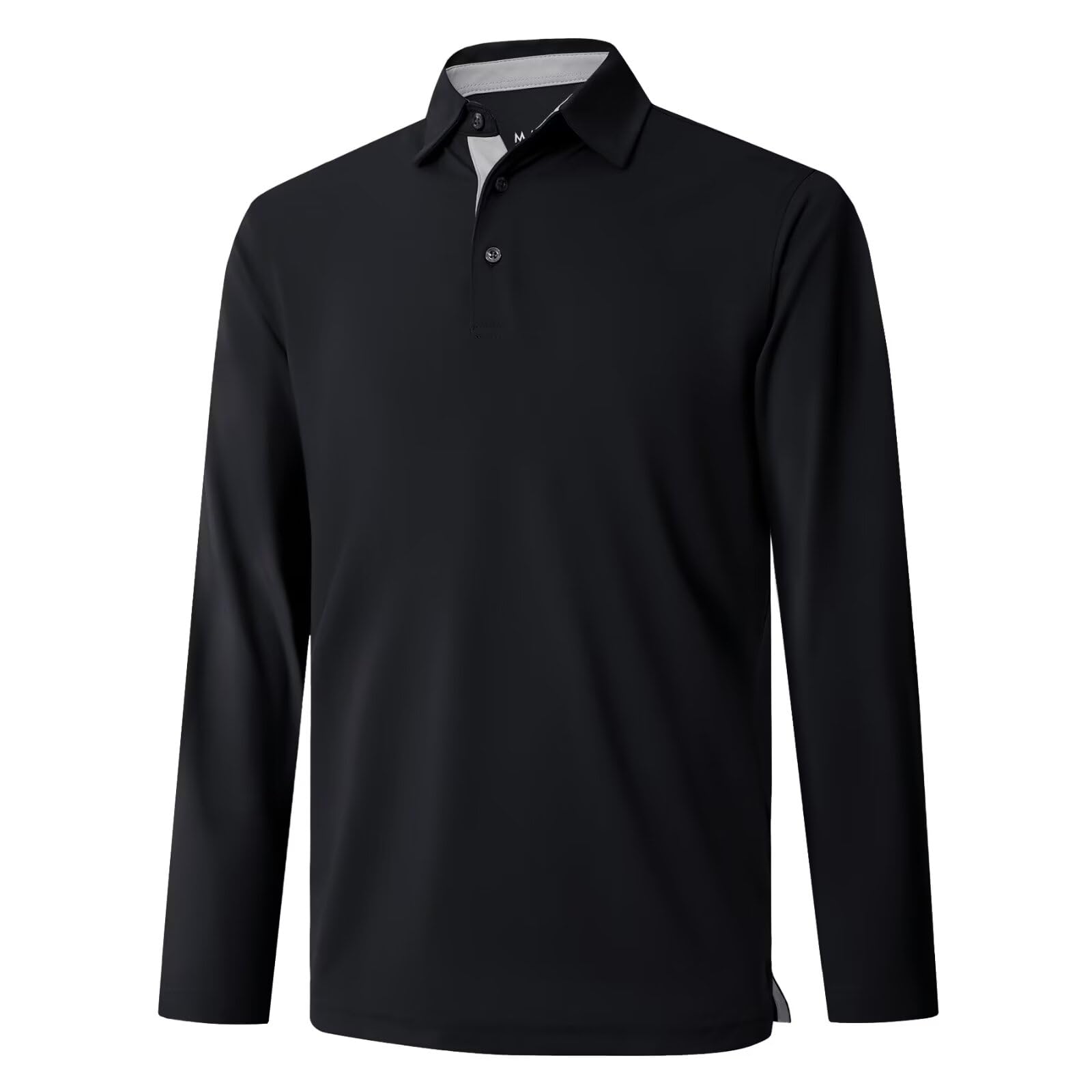 Mens Golf Shirt Short and Long Sleeve Moisture Wicking Dry Fit Performance Solid Casual Pique Golf Polo Shirts for Men