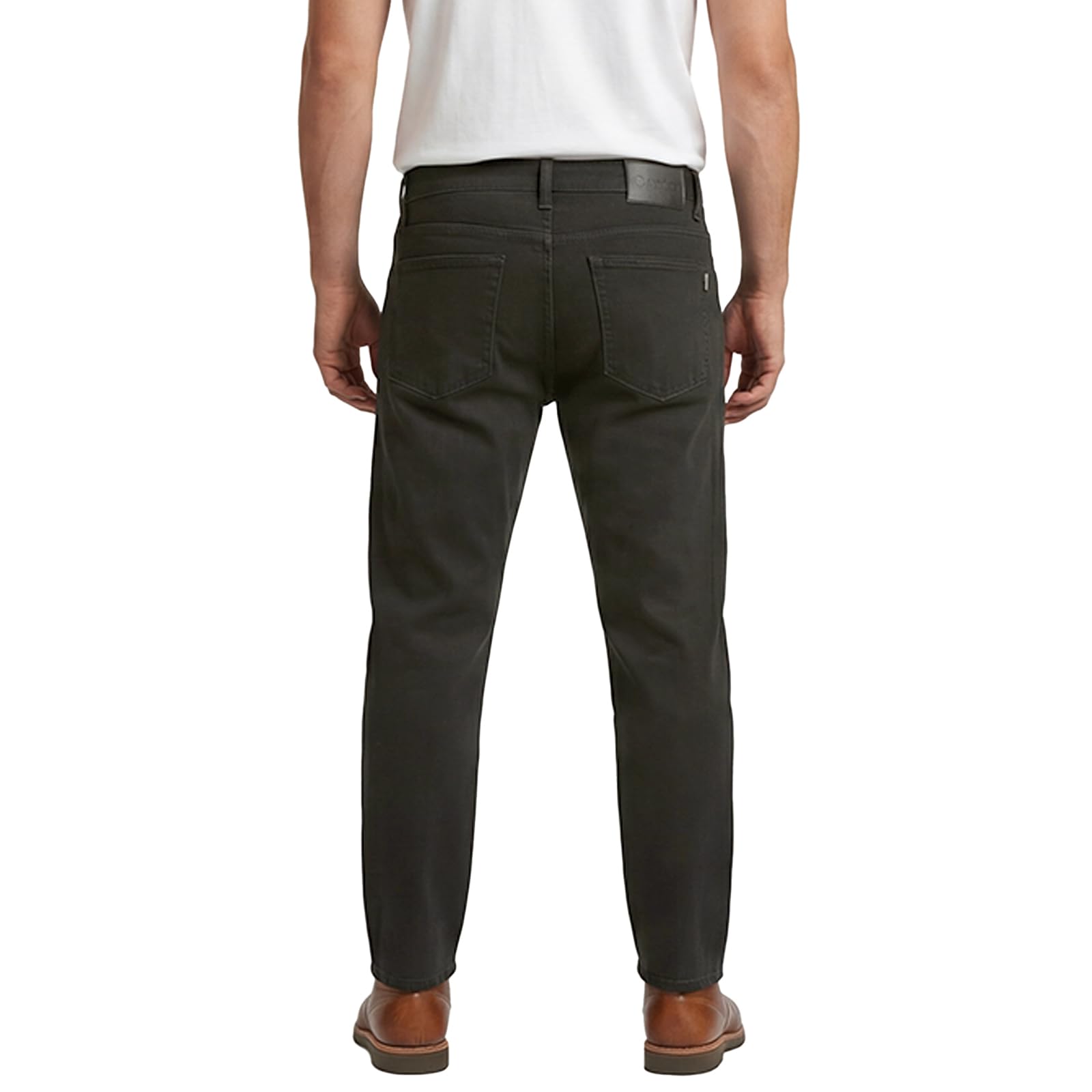 Fleece Lined Jeans Men Winter Stretch Denim Warm Pants Loose Casual Jeans