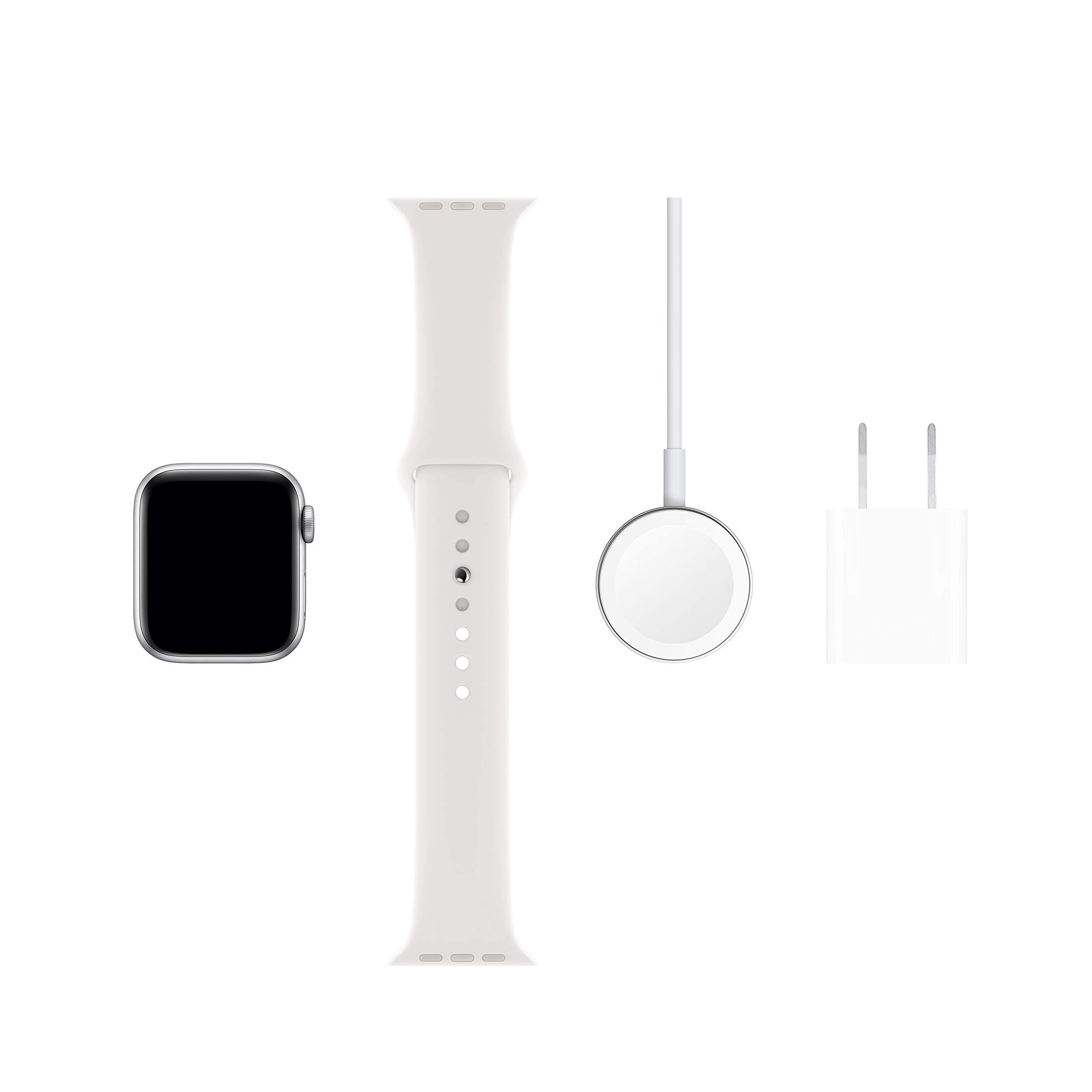 Apple Watch Series 5 (GPS, 44MM) - Space Gray Aluminum Case with Black Sport Band (Renewed)