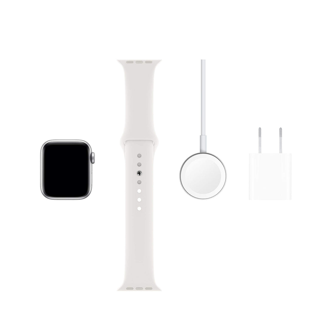 Apple Watch Series 5 (GPS, 44MM) - Space Gray Aluminum Case with Black Sport Band (Renewed)
