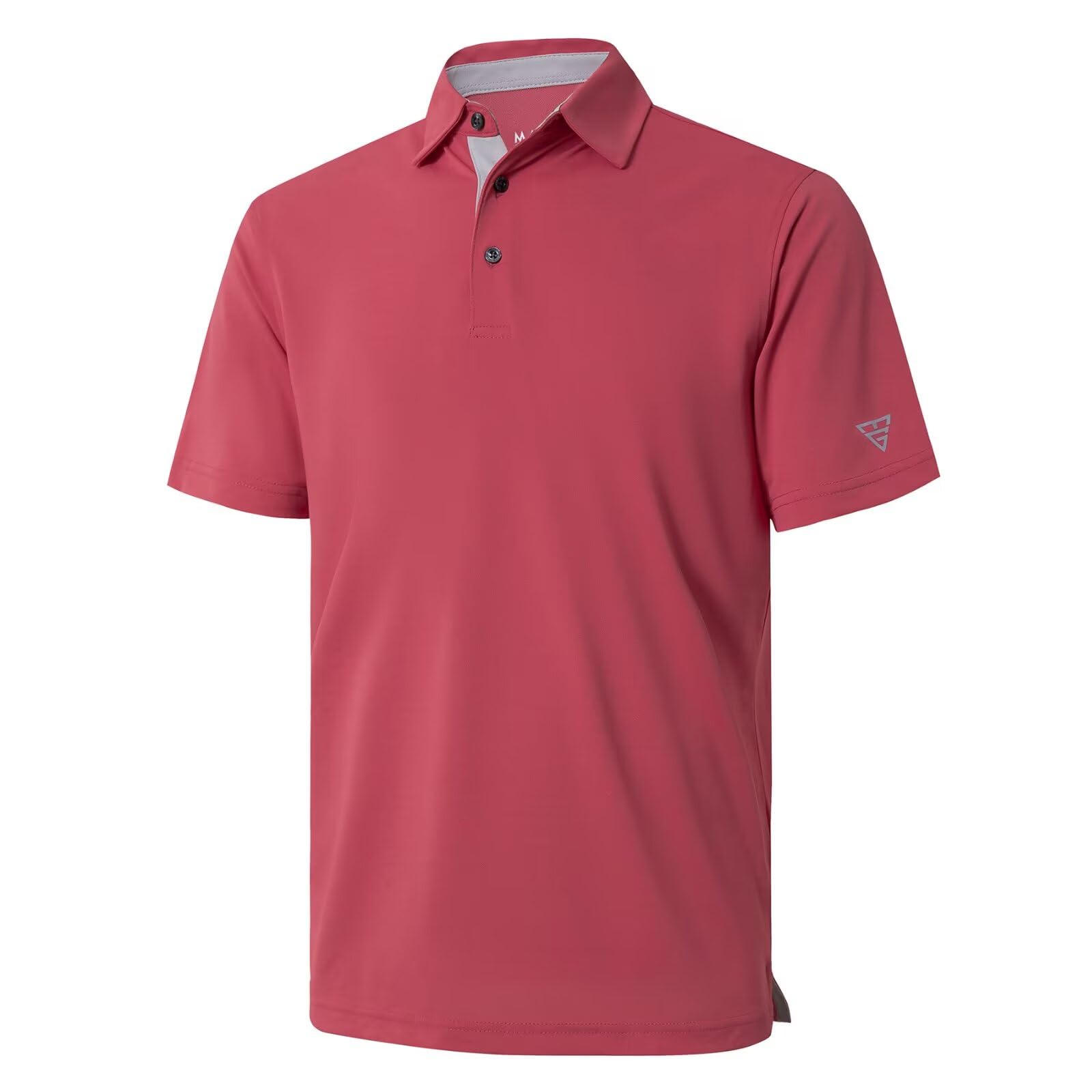 Mens Golf Shirt Short and Long Sleeve Moisture Wicking Dry Fit Performance Solid Casual Pique Golf Polo Shirts for Men