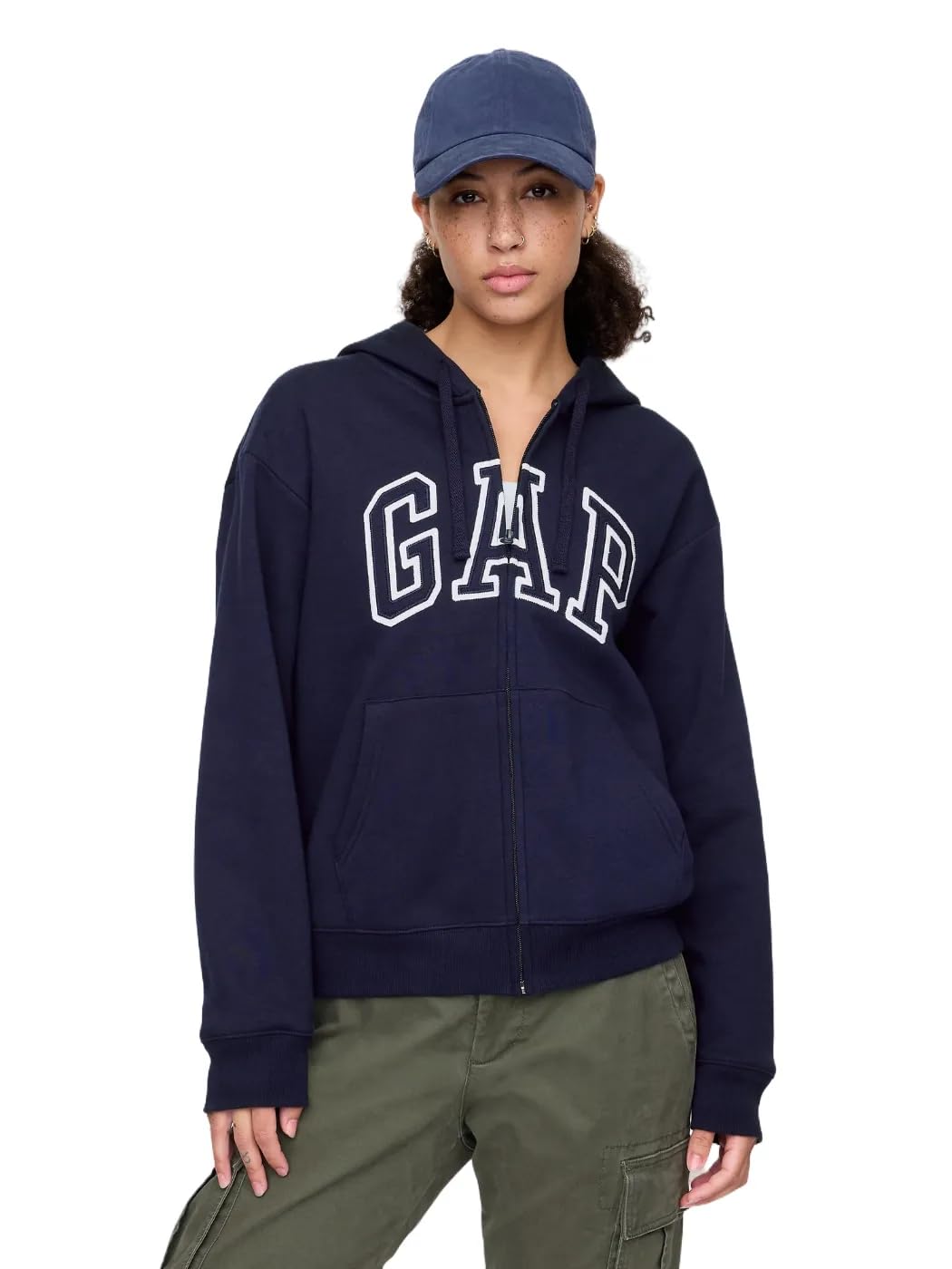 GAP Women's Logo Hoodie Hooded Full Zip Sweatshirt