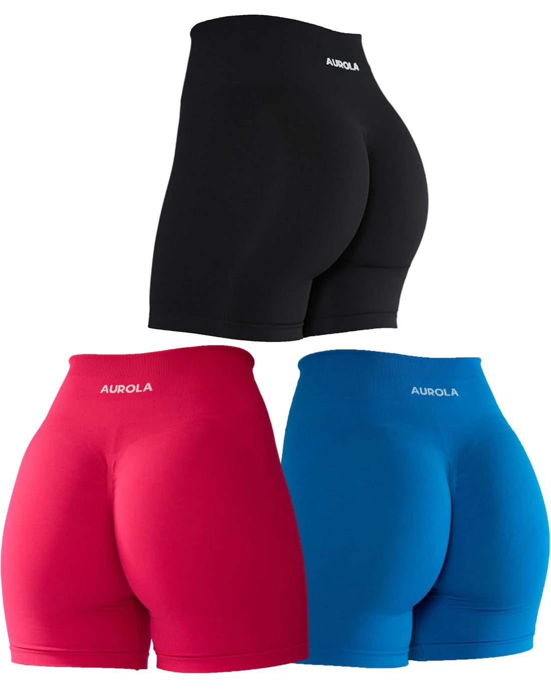 AUROLA Intensify Workout Shorts for Women Seamless Scrunch Short Gym Yoga Running Sport Active Exercise Fitness Shorts