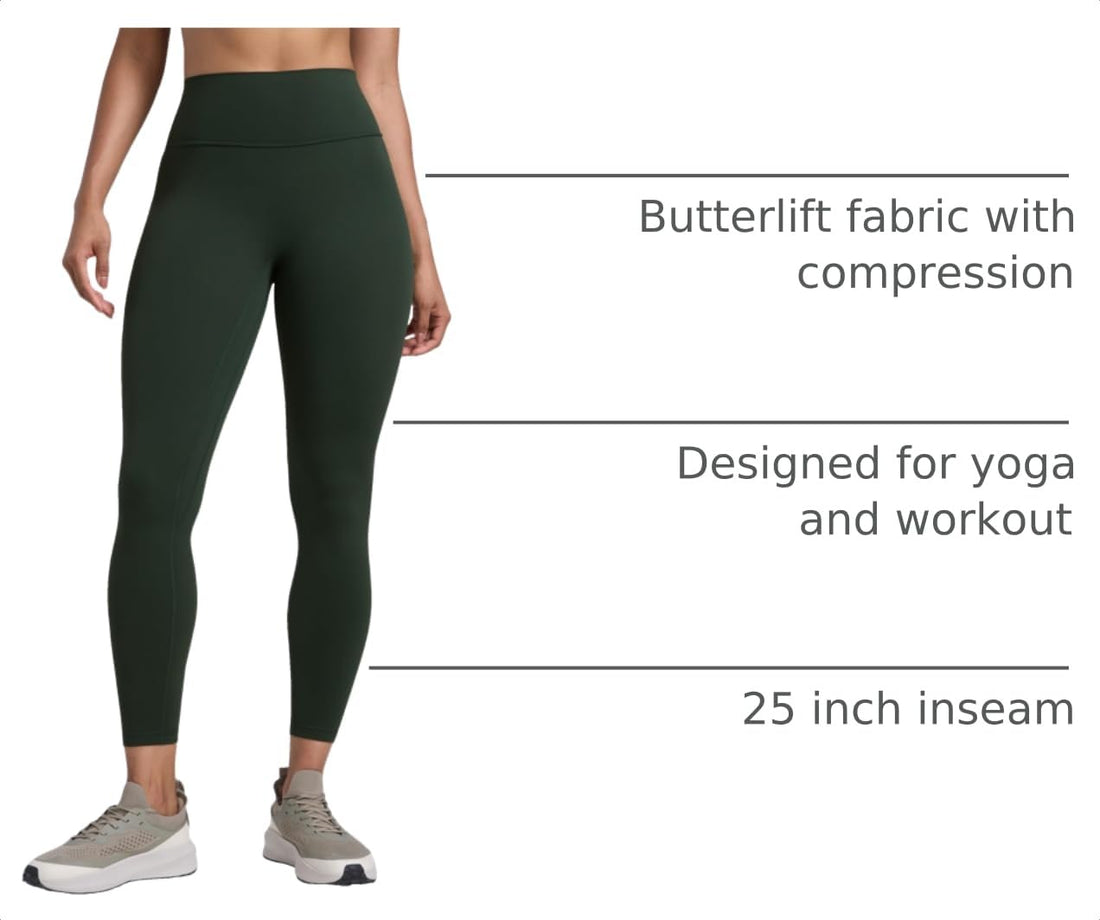 CRZ YOGA Secretsculpt Leggings 25" | Butterlift, Buttery Soft, Moderate Compression, Workout, Pilates, No Front Seam, Booty Scrunch Butt, High Waist, for Women