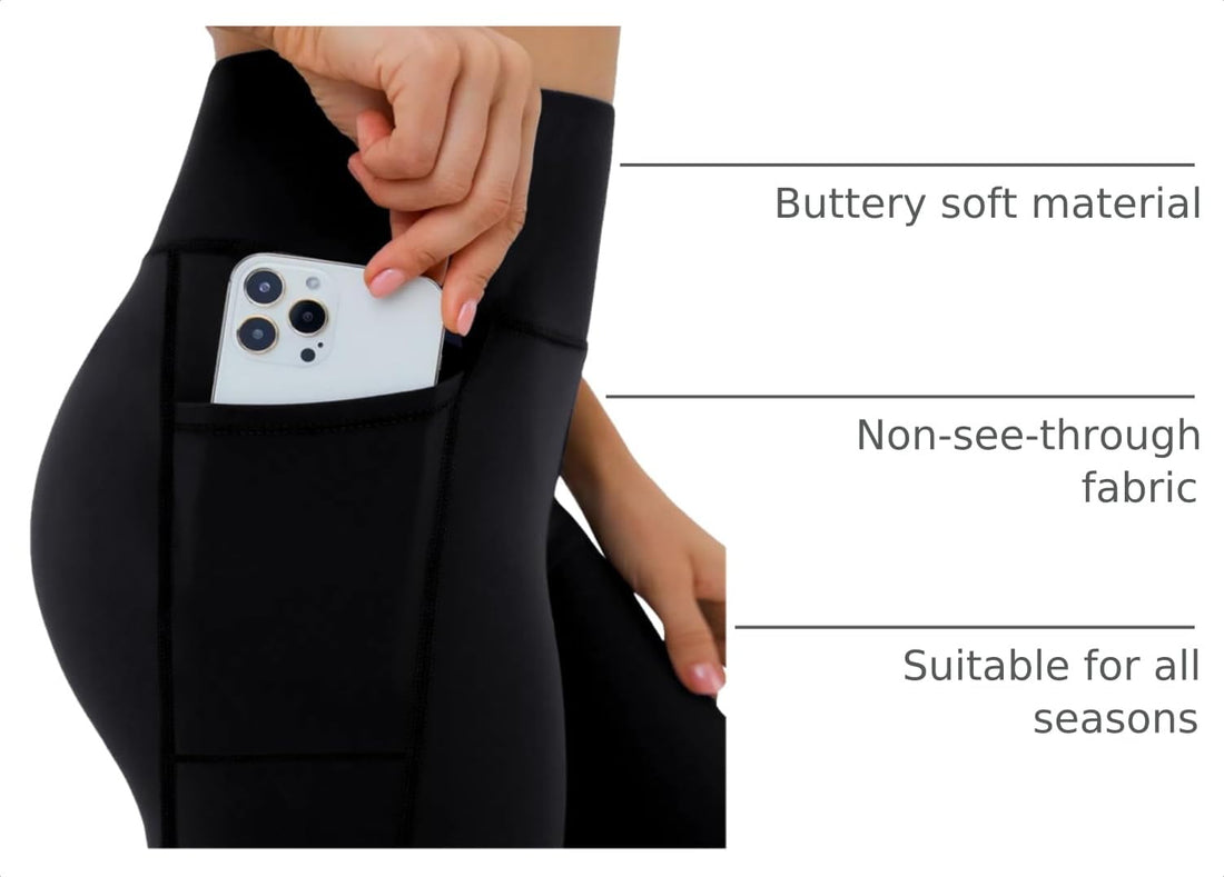 3 Pack Leggings for Women-No See-Through High Waisted Tummy Control Yoga Pants Workout Running Legging