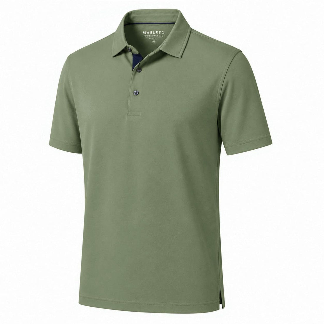 M MAELREG Mens Golf Shirt Short Sleeve Moisture Wicking Slim Fit Performance Casual Roma Knit Golf Polo Shirts for Men