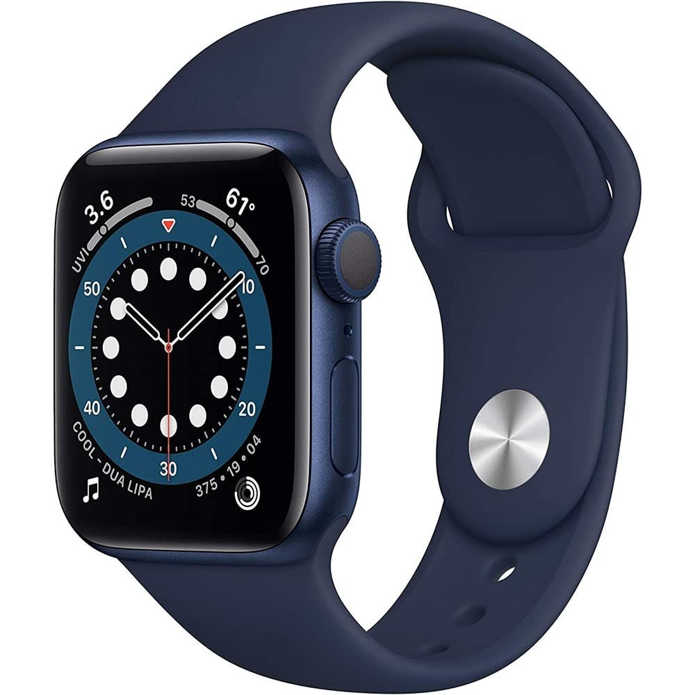 Apple Watch Series 6 (GPS + Cellular, 44mm) - Space Gray Aluminum Case with Black Sport Band (Renewed)