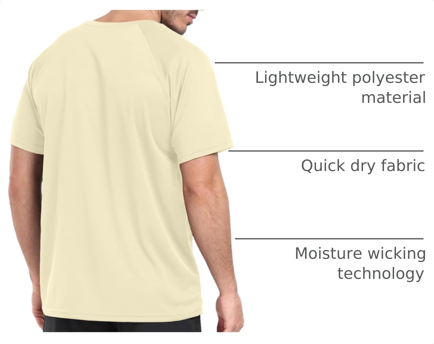 HovSiyla 1/5 Pack Running Shirts Men Sport Tops Dry Fit Gym Wicking Athletic T Shirts Breathable Cool Workout Shirts