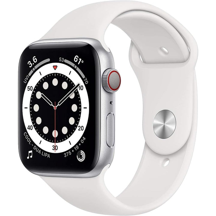 Apple Watch Series 6 (GPS + Cellular, 44mm) - Space Gray Aluminum Case with Black Sport Band (Renewed)