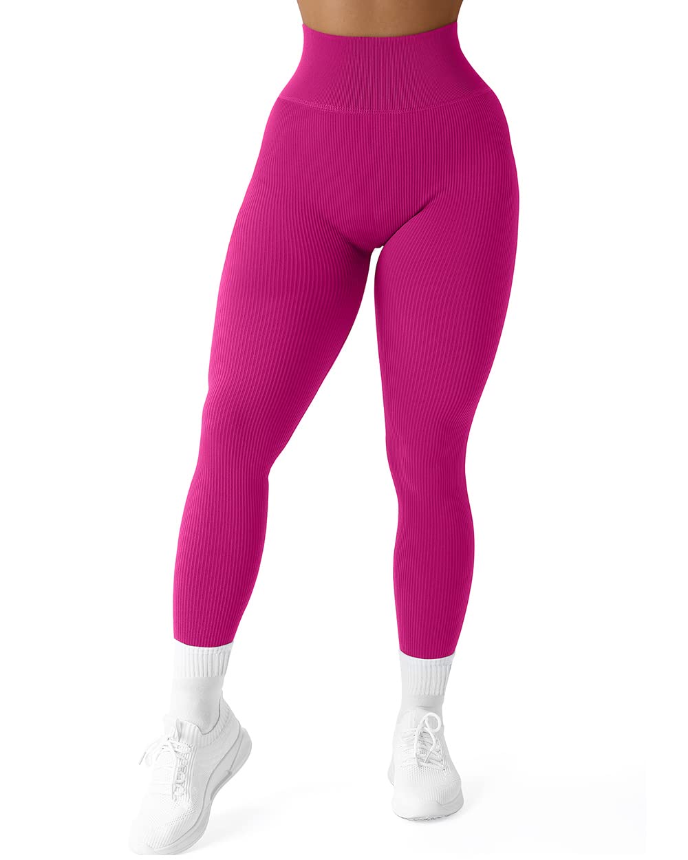 SUUKSESS Women Ribbed Seamless Leggings High Waisted Workout Gym Yoga Pants